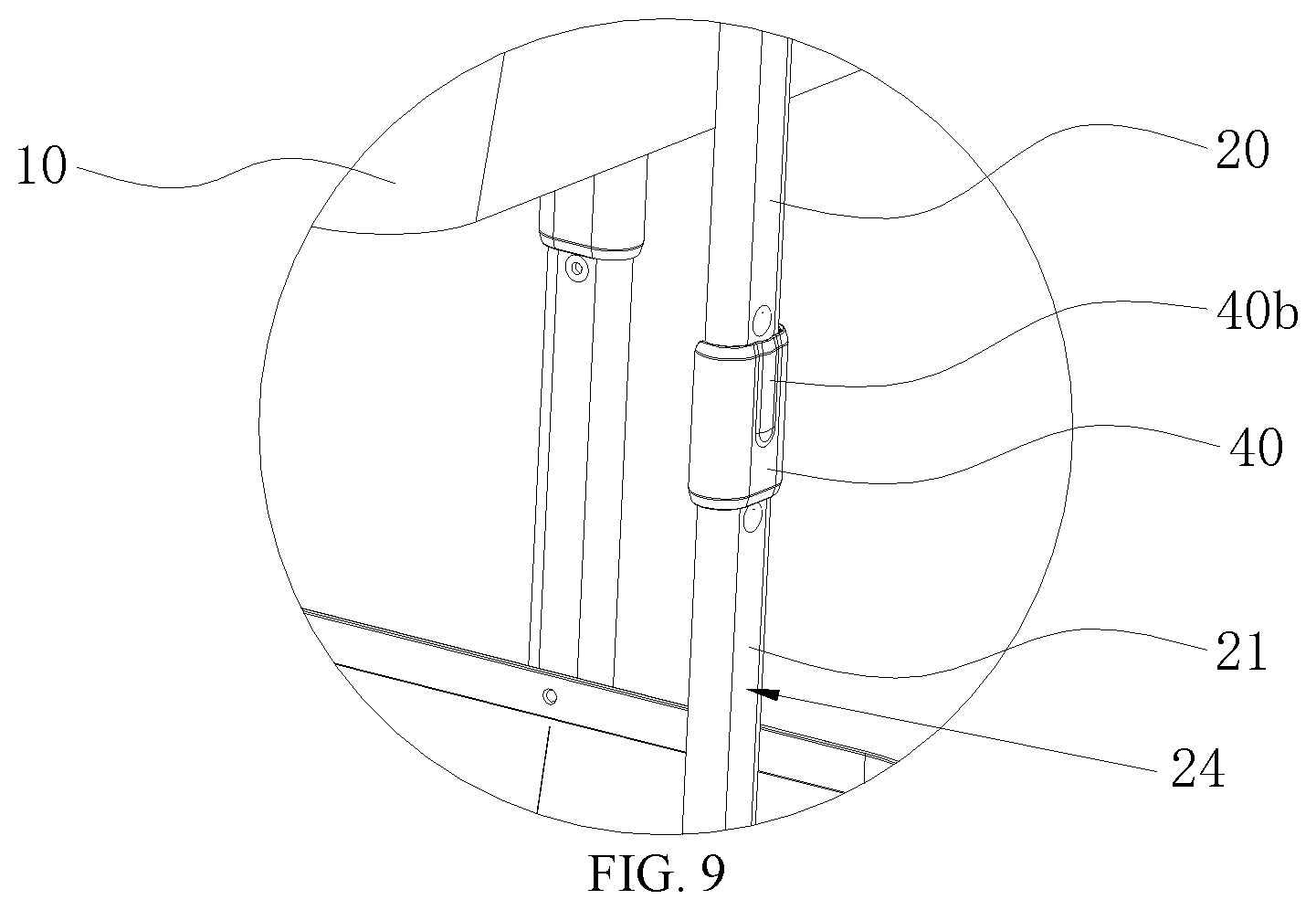 Patent US12317999 Figure 9 – Twistable and stackable shelf and connecting device thereof