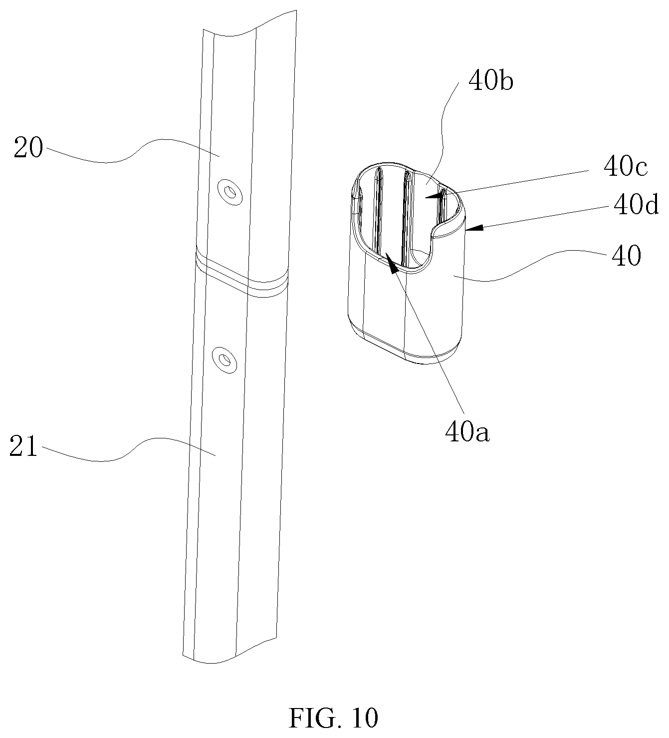 Patent US12317999 Figure 10 – Twistable and stackable shelf and connecting device thereof