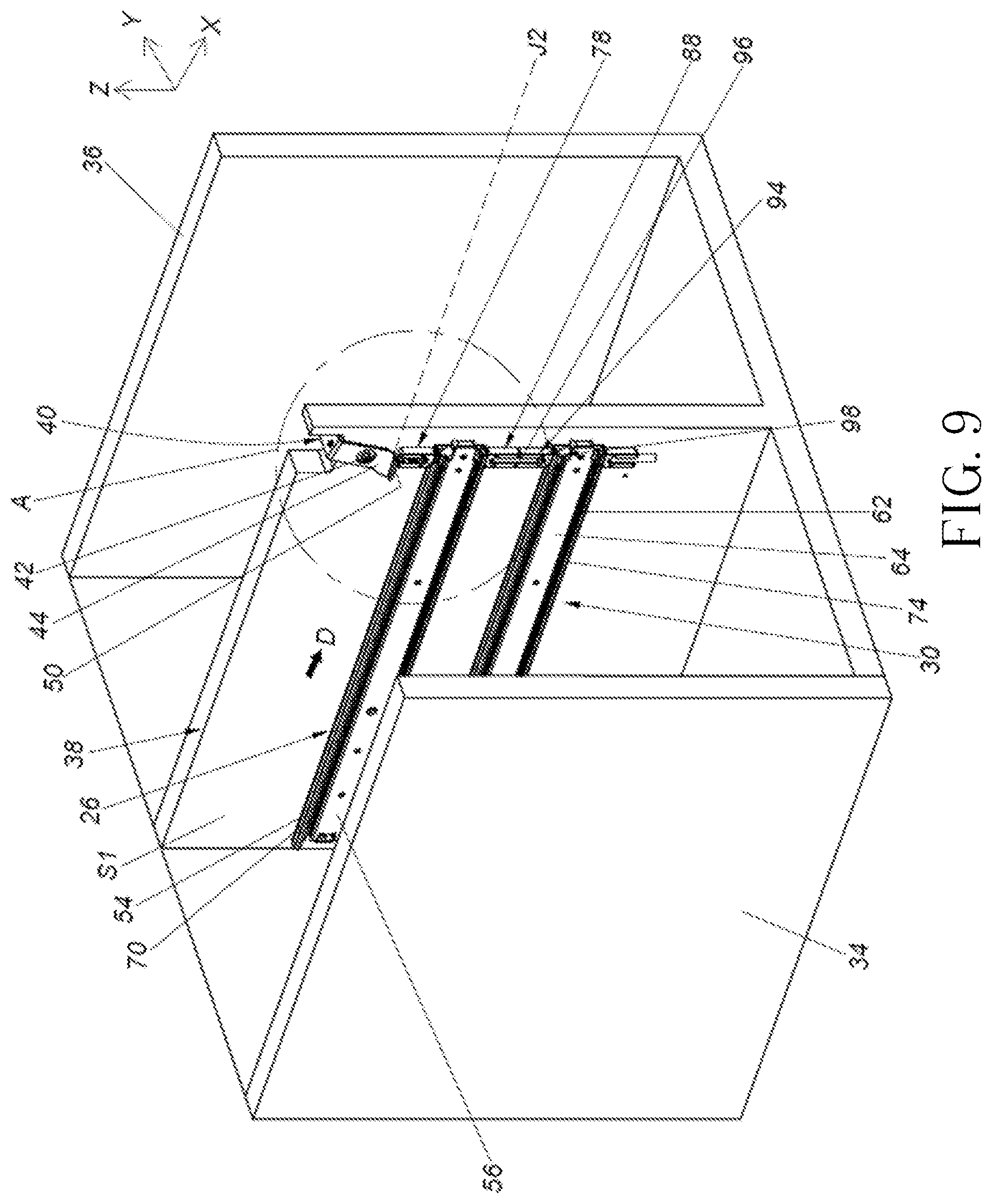 Patent US12318000 Figure 9 – Slide rail mechanism