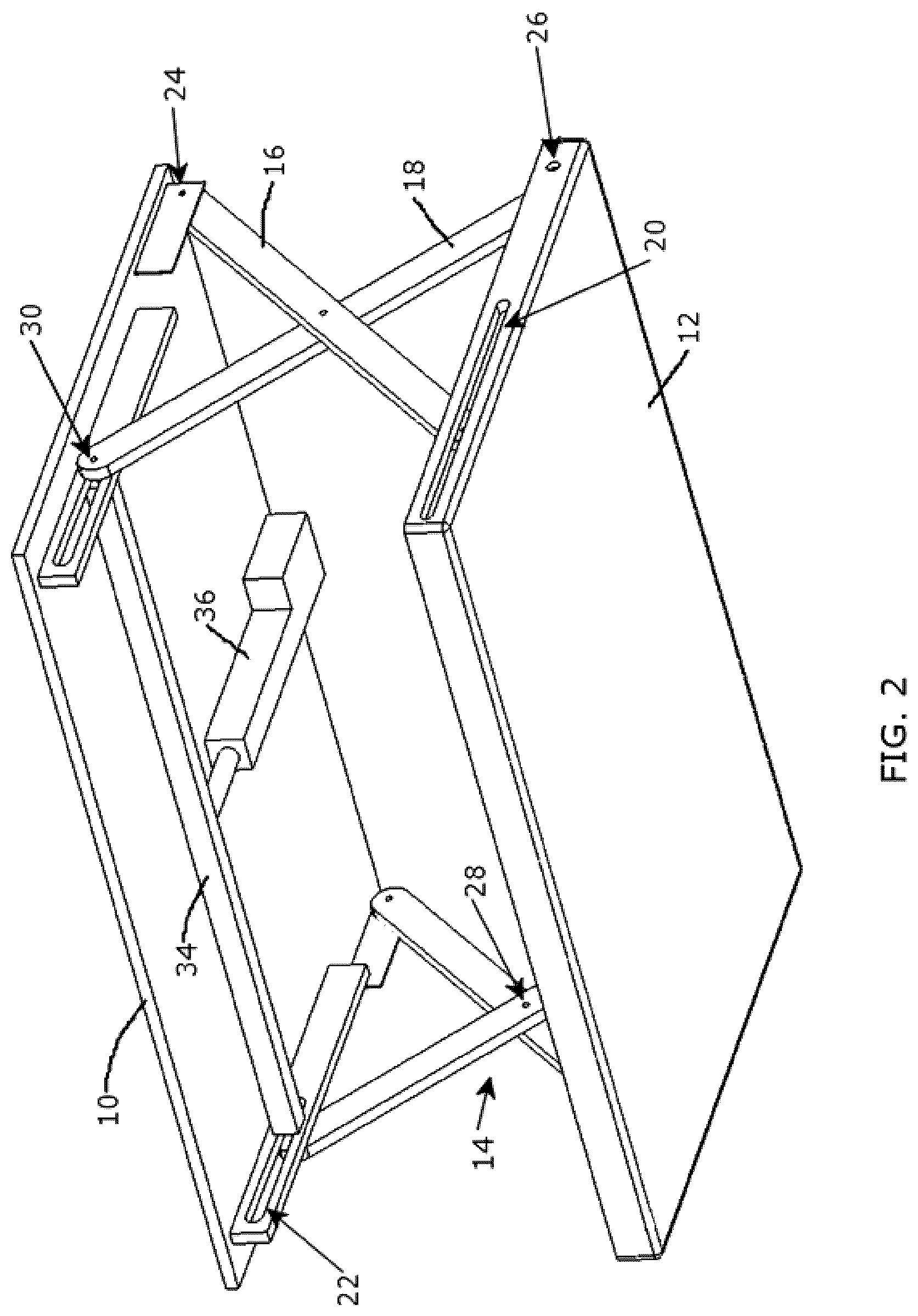 Patent US12318002 Figure 5 – Desktop workspace that adjusts vertically