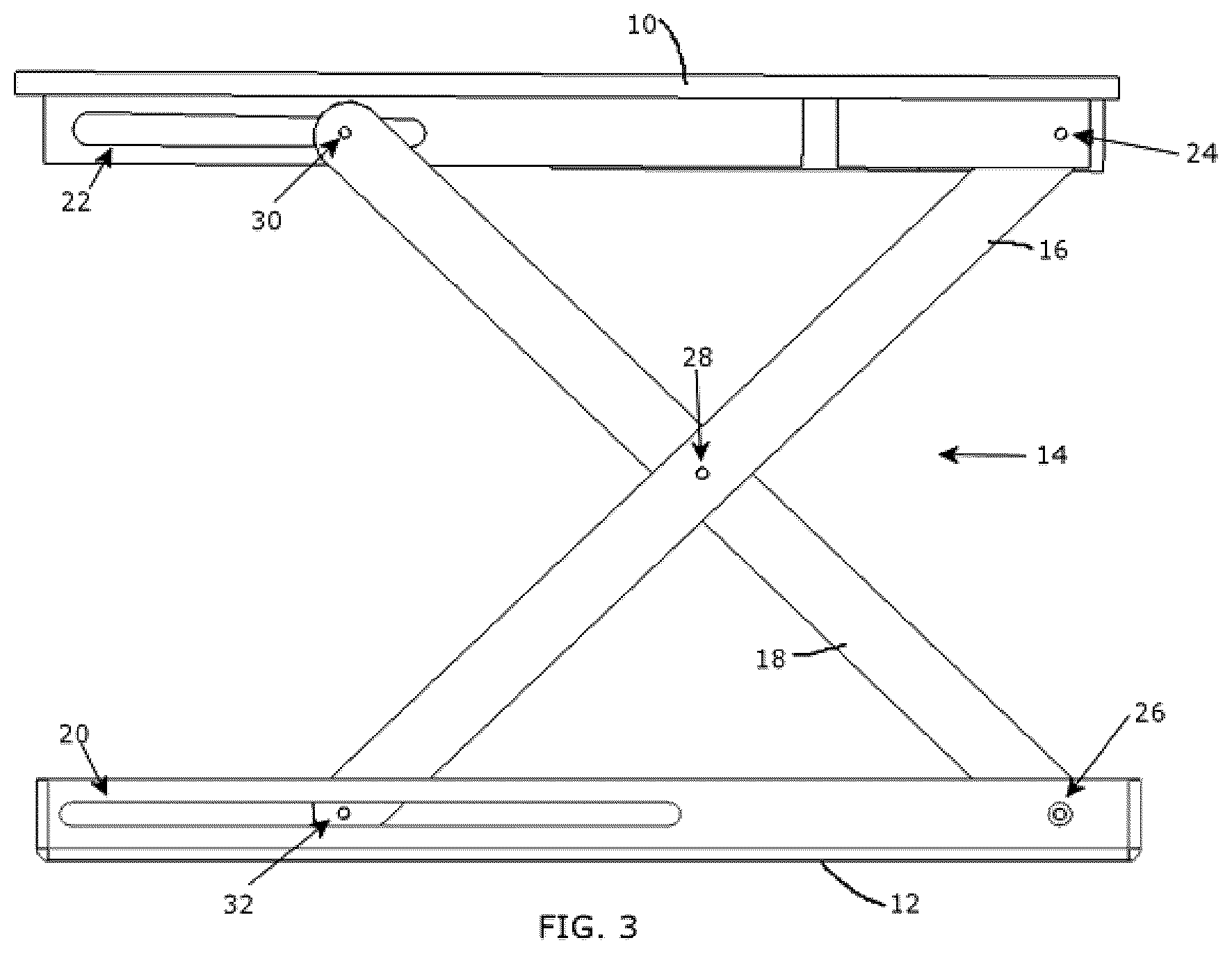 Patent US12318002 Figure 9 – Desktop workspace that adjusts vertically