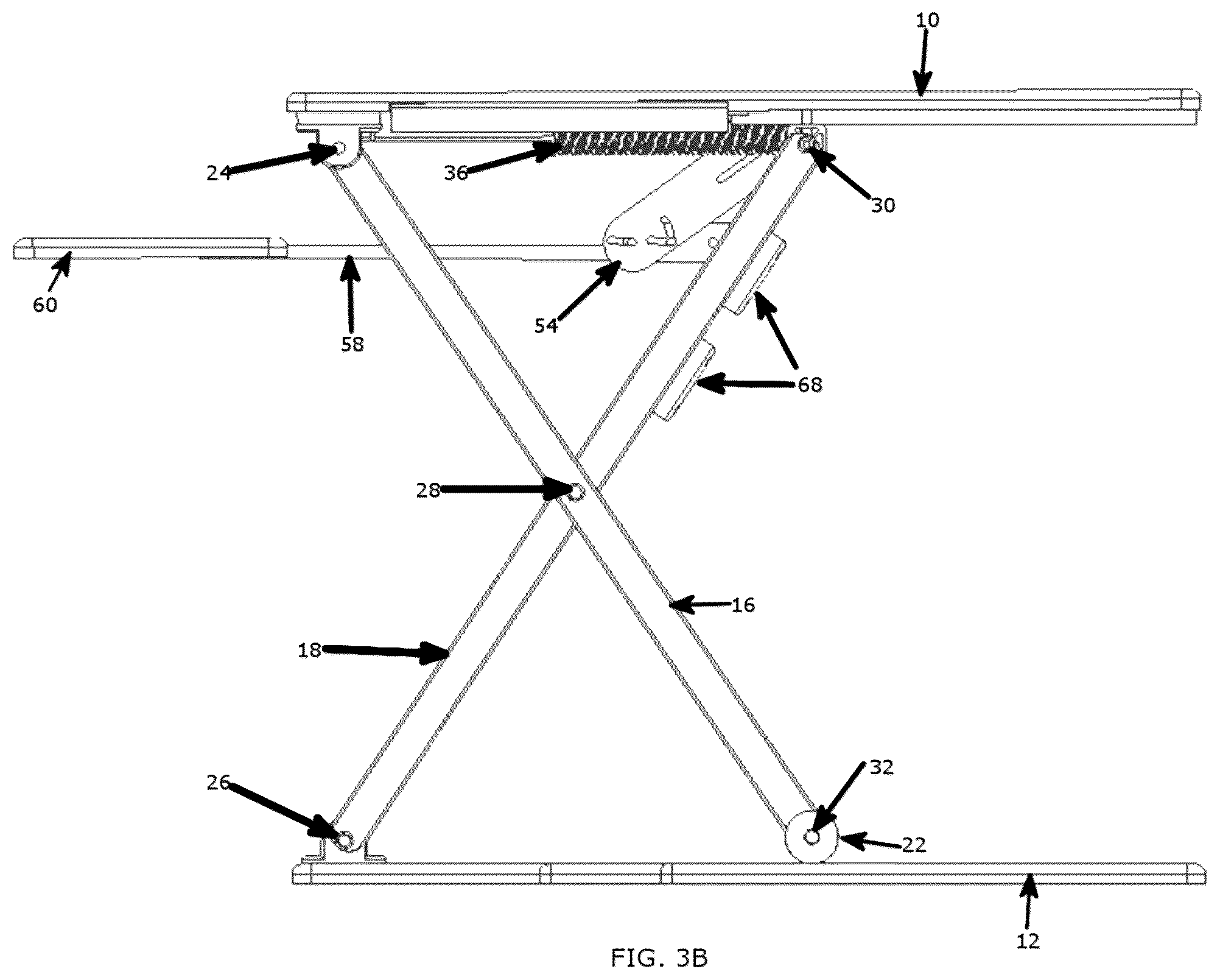 Patent US12318002 Figure 10 – Desktop workspace that adjusts vertically