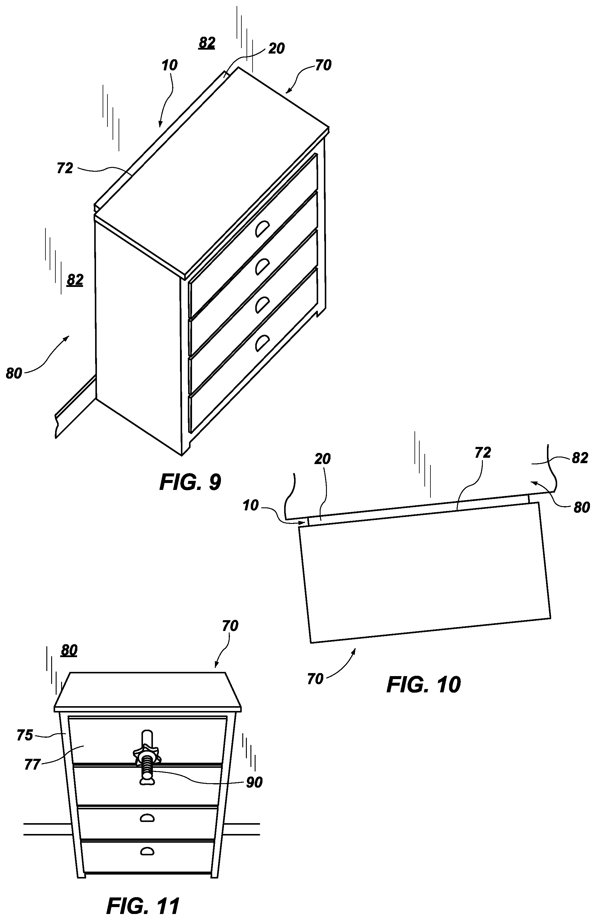 Patent US12318004 Figure 4 – Furniture anchors and protectors