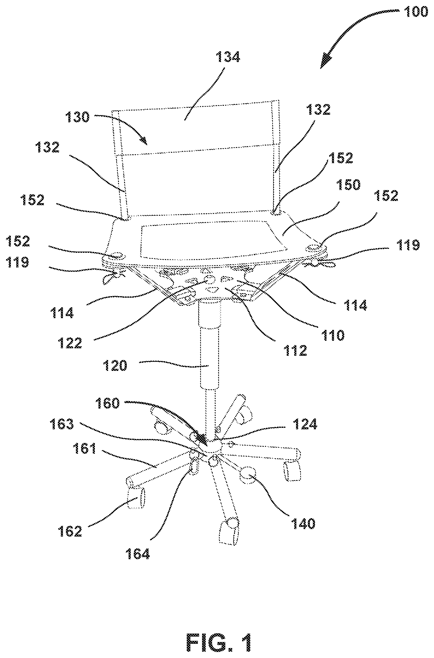 Patent US12318005 — Seating apparatus — Figure 1