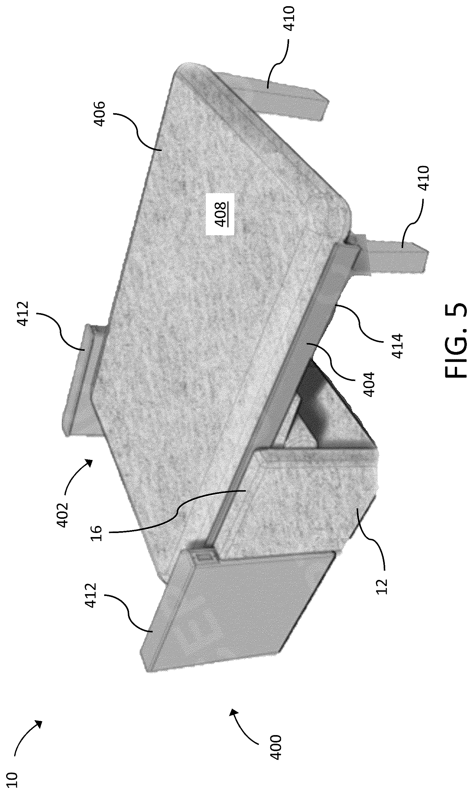 Patent US12318008 Figure 5 – Convertible theater seating assembly