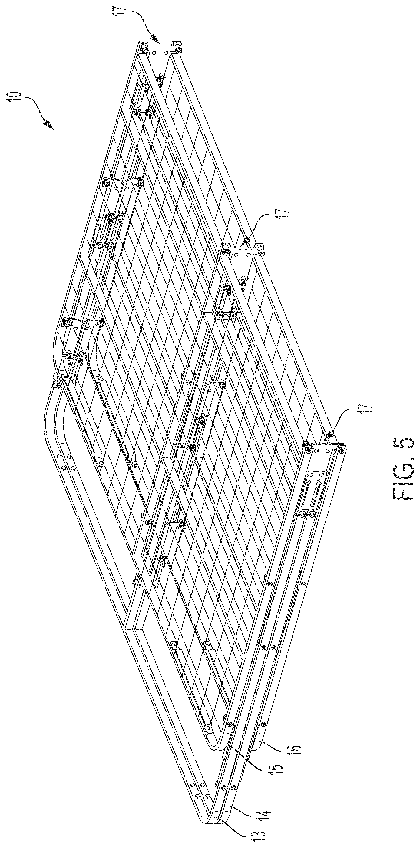 Patent US12318009 Figure 5 – Foldable mattress foundation