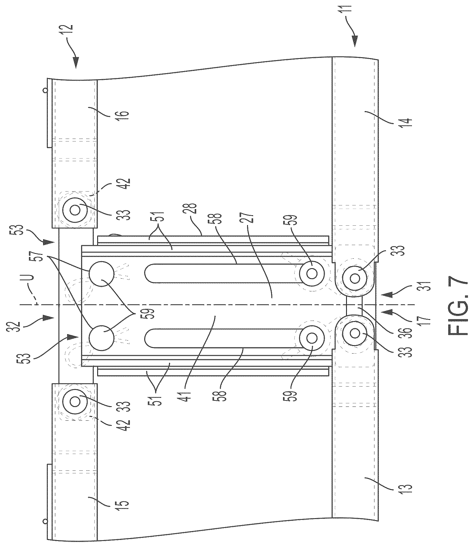 Patent US12318009 Figure 7 – Foldable mattress foundation