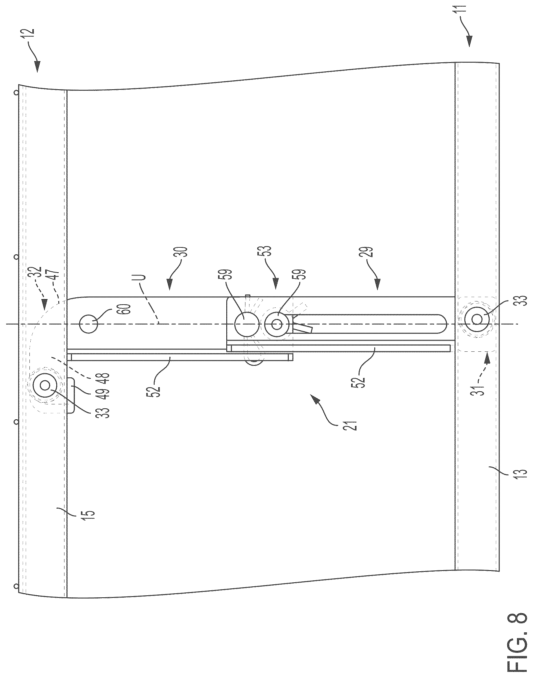 Patent US12318009 Figure 8 – Foldable mattress foundation