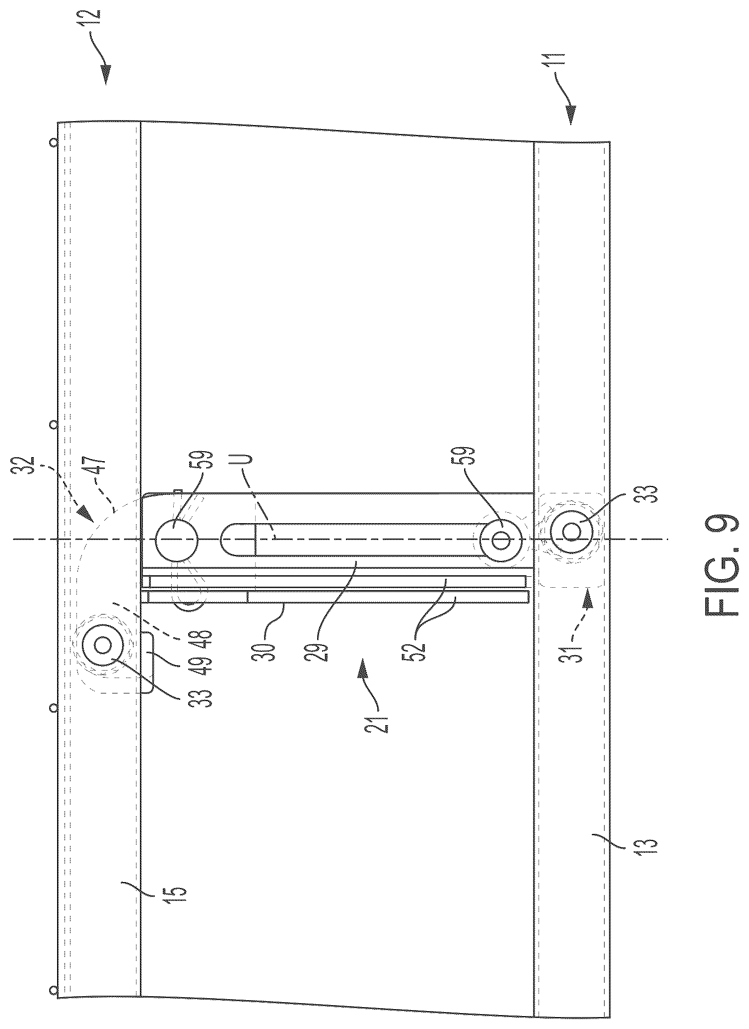 Patent US12318009 Figure 9 – Foldable mattress foundation