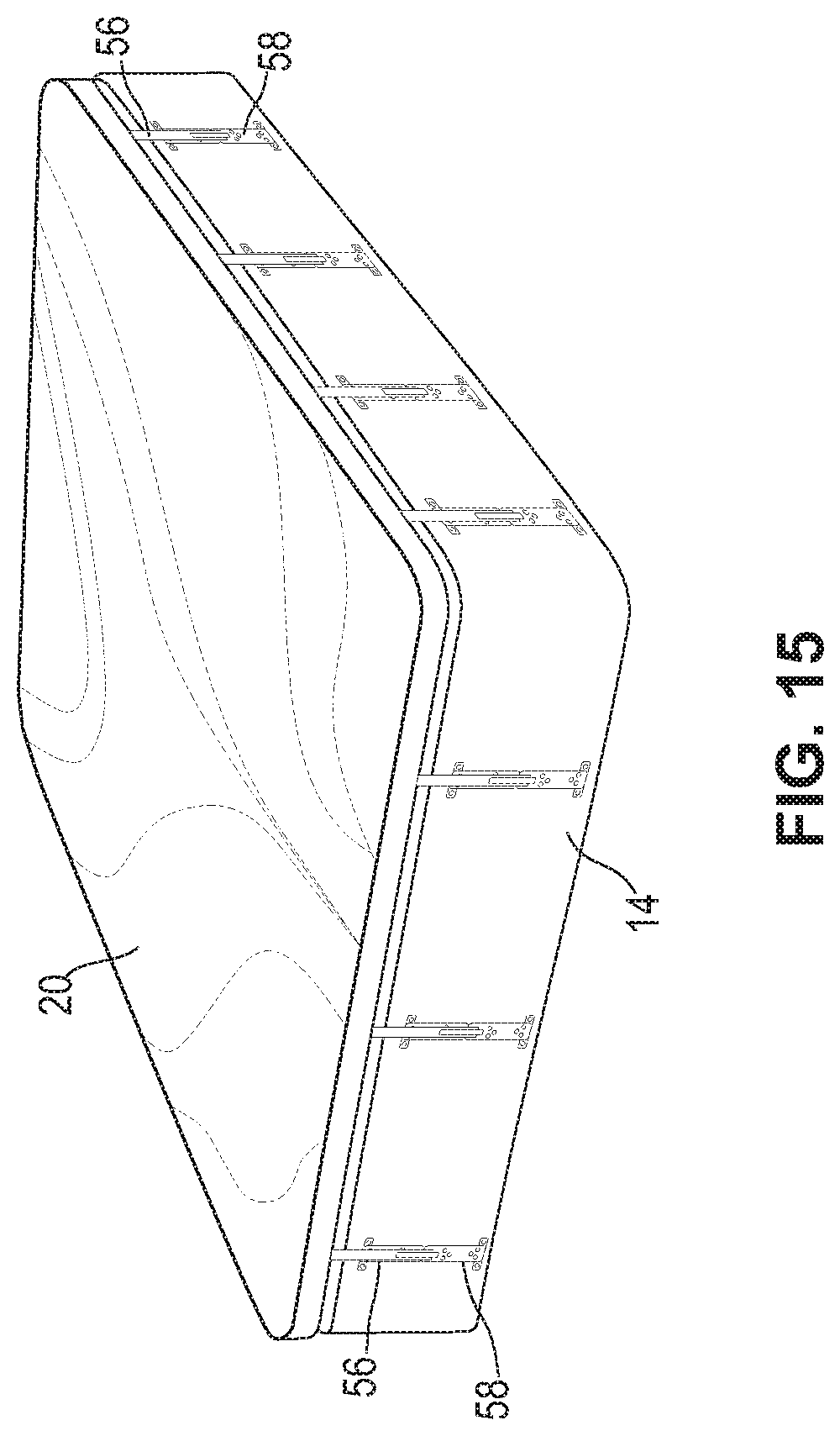 Patent US12318011 Figure 15 – Customizable mattress