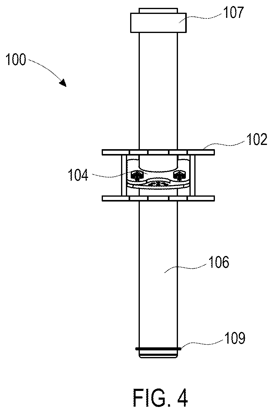 Patent US12318013 Figure 4 – Height adjustment mechanism for furniture