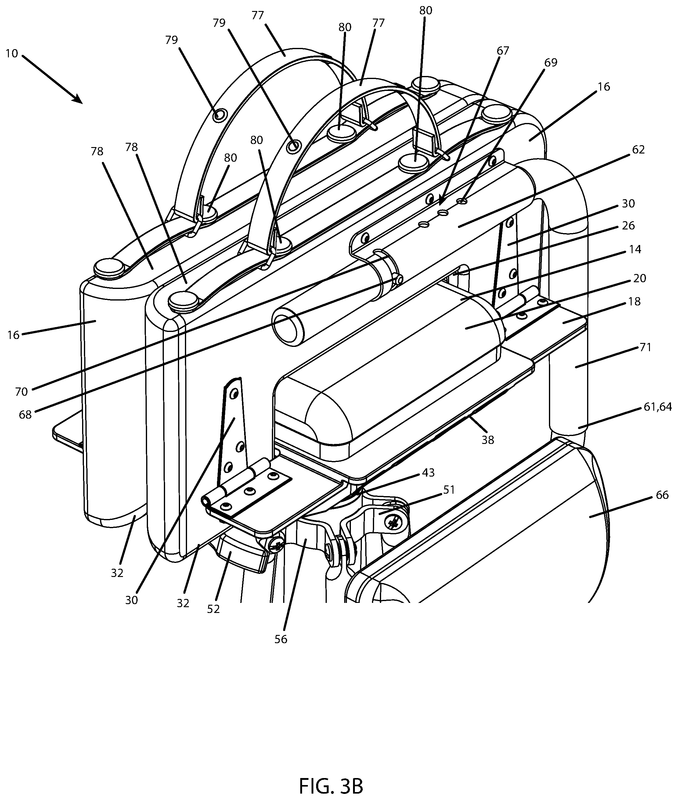 Patent US12318015 Figure 6 – Lightweight collapsible stool