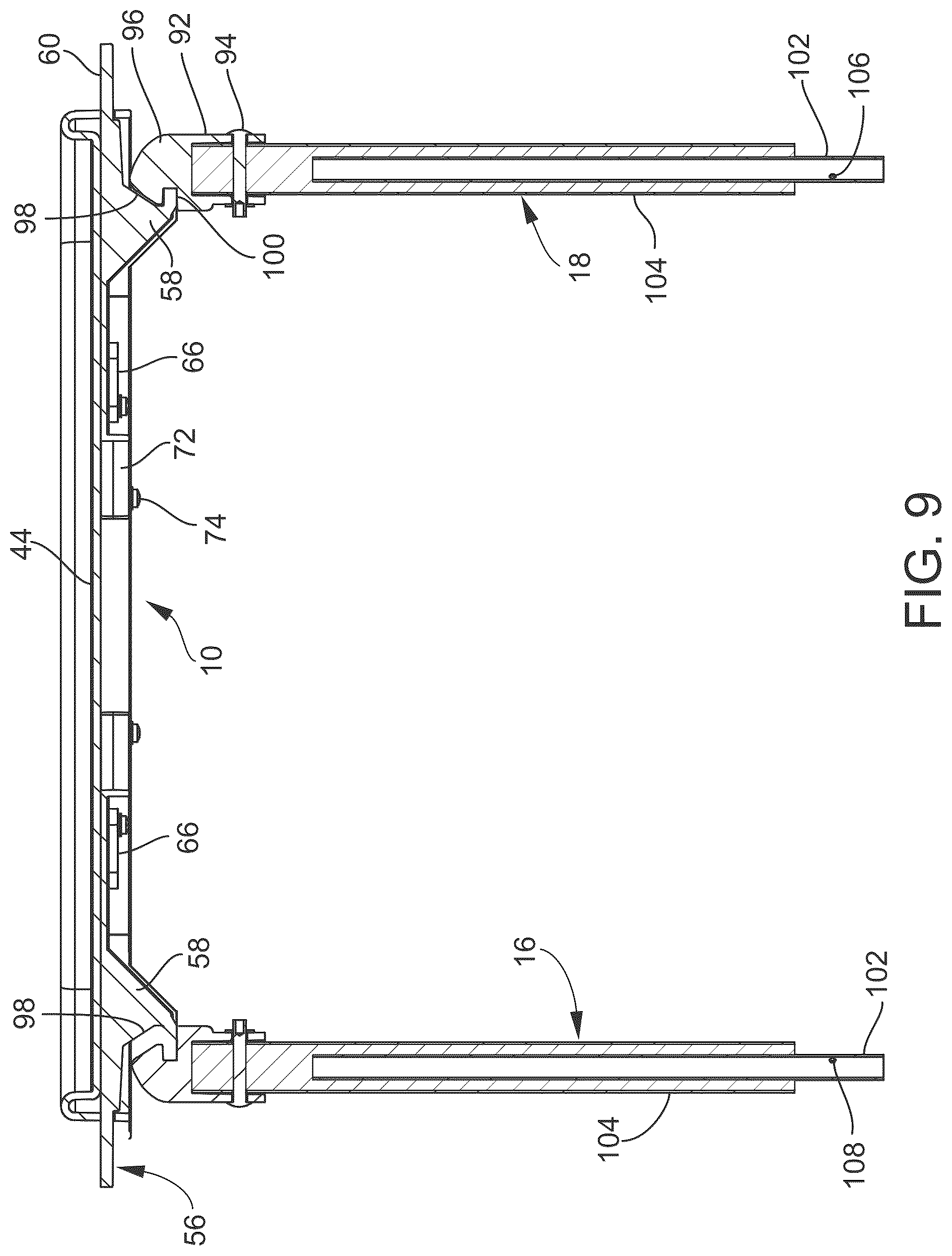 Patent US12318017 Figure 9 – Tray with integral mechanism
