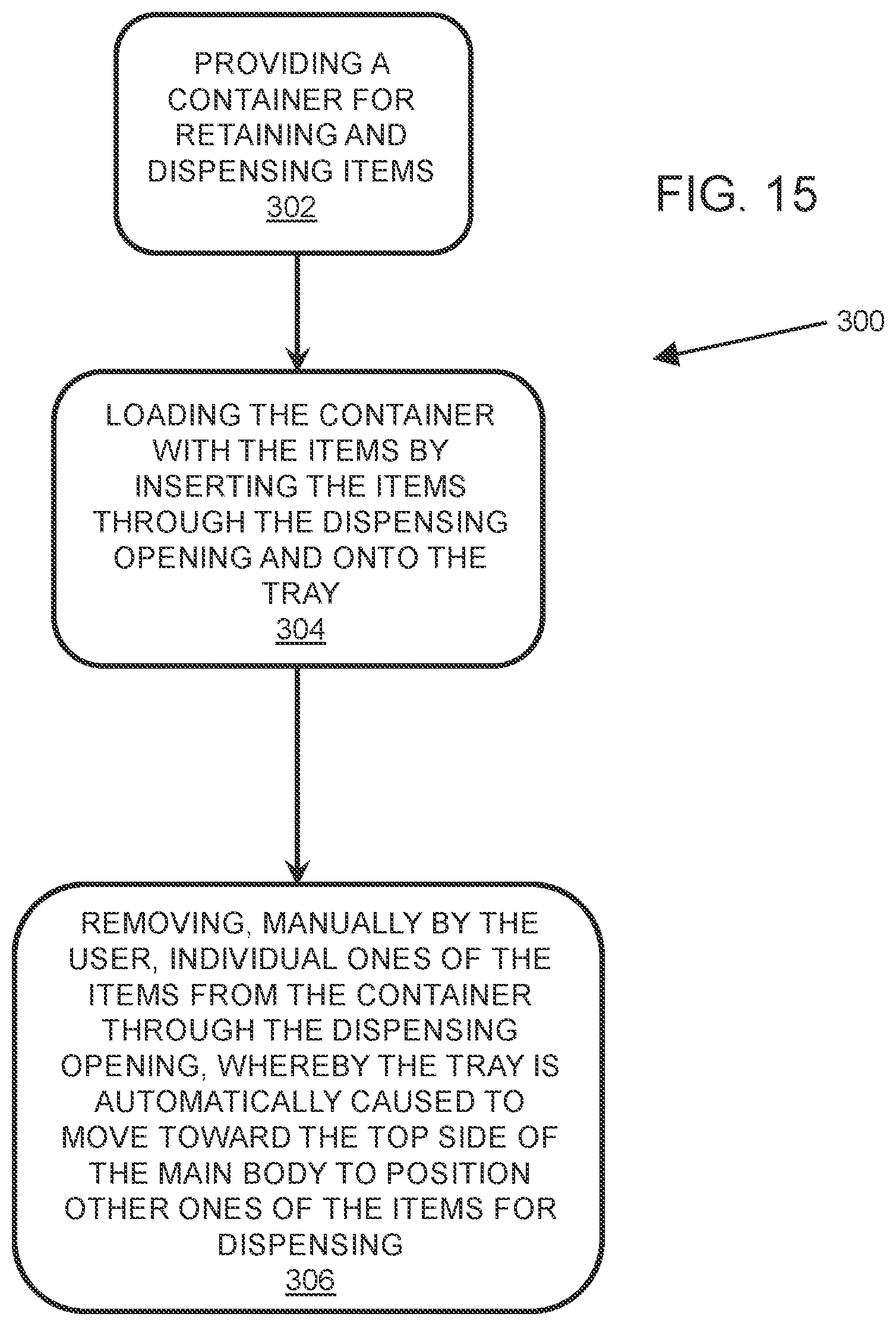 Patent US12318018 Figure 8 – Container for retaining and dispensing items