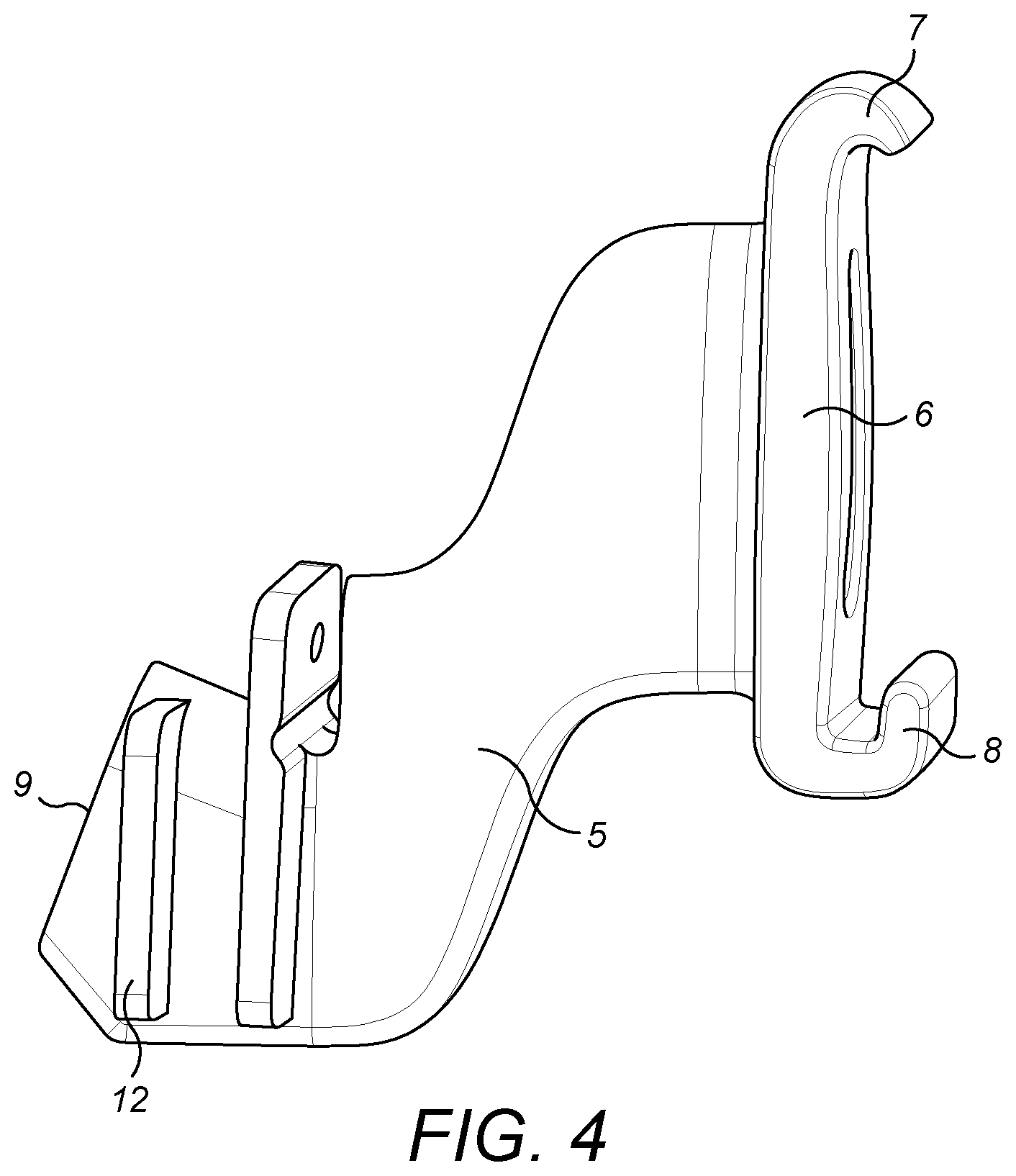 Patent US12318021 Figure 3 – Bracket for use with open display refrigerators
