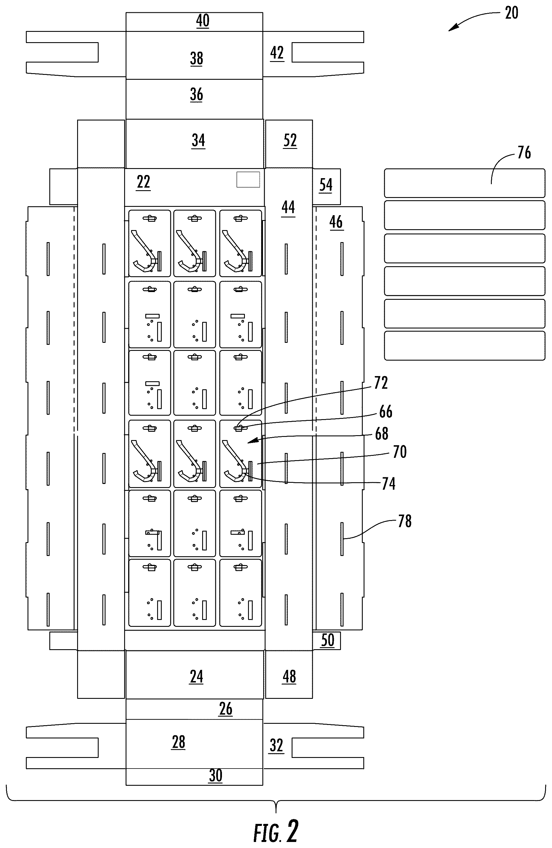 Patent US12318023 Figure 2 – Retail product package and display