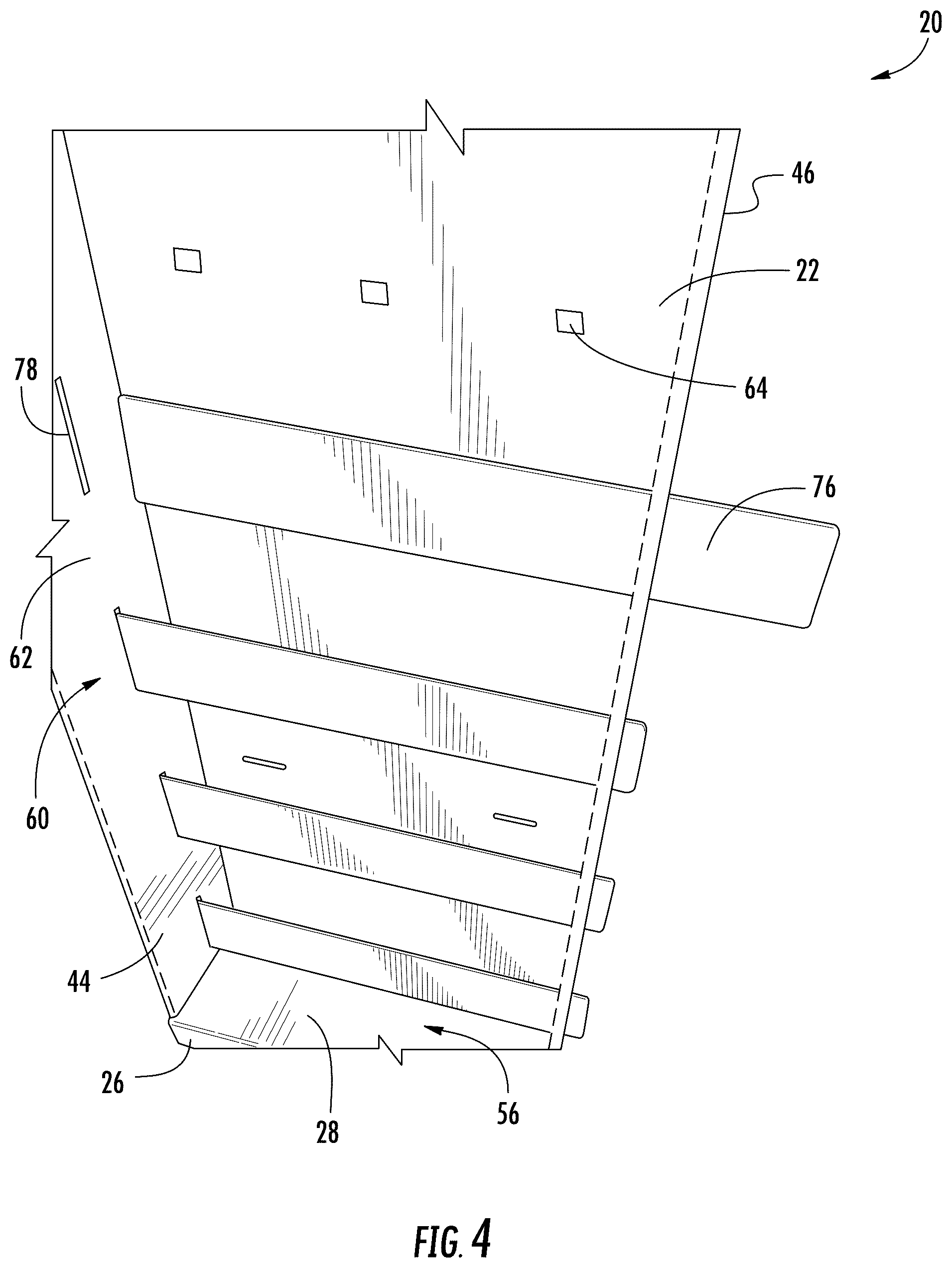 Patent US12318023 Figure 4 – Retail product package and display