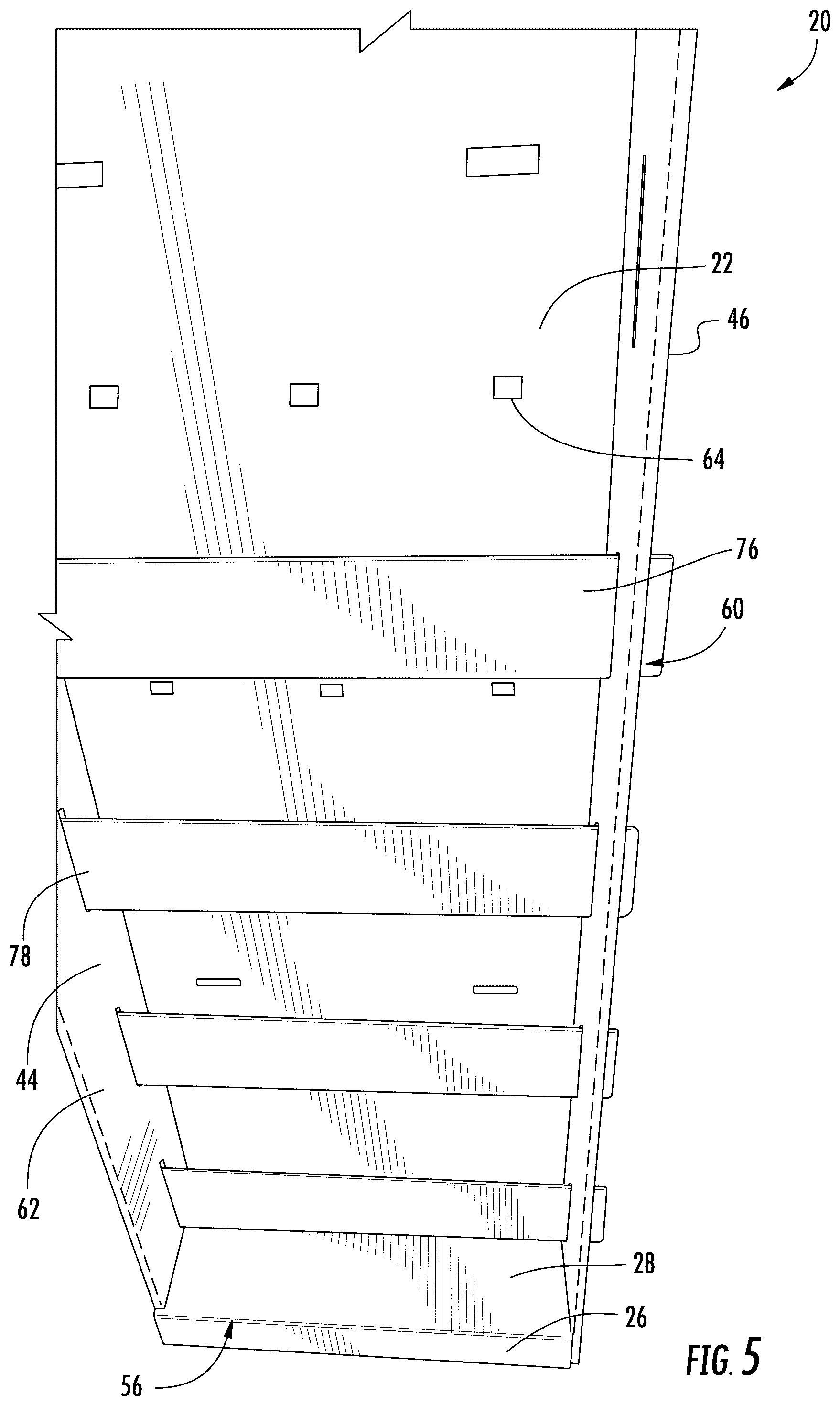 Patent US12318023 Figure 5 – Retail product package and display