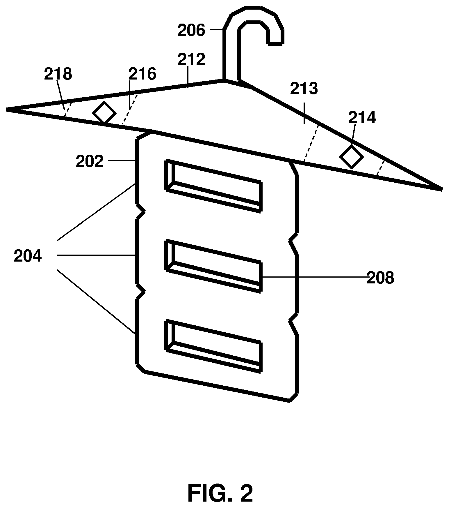 Patent US12318026 Figure 2 – Modular bed linen hanger and storage system