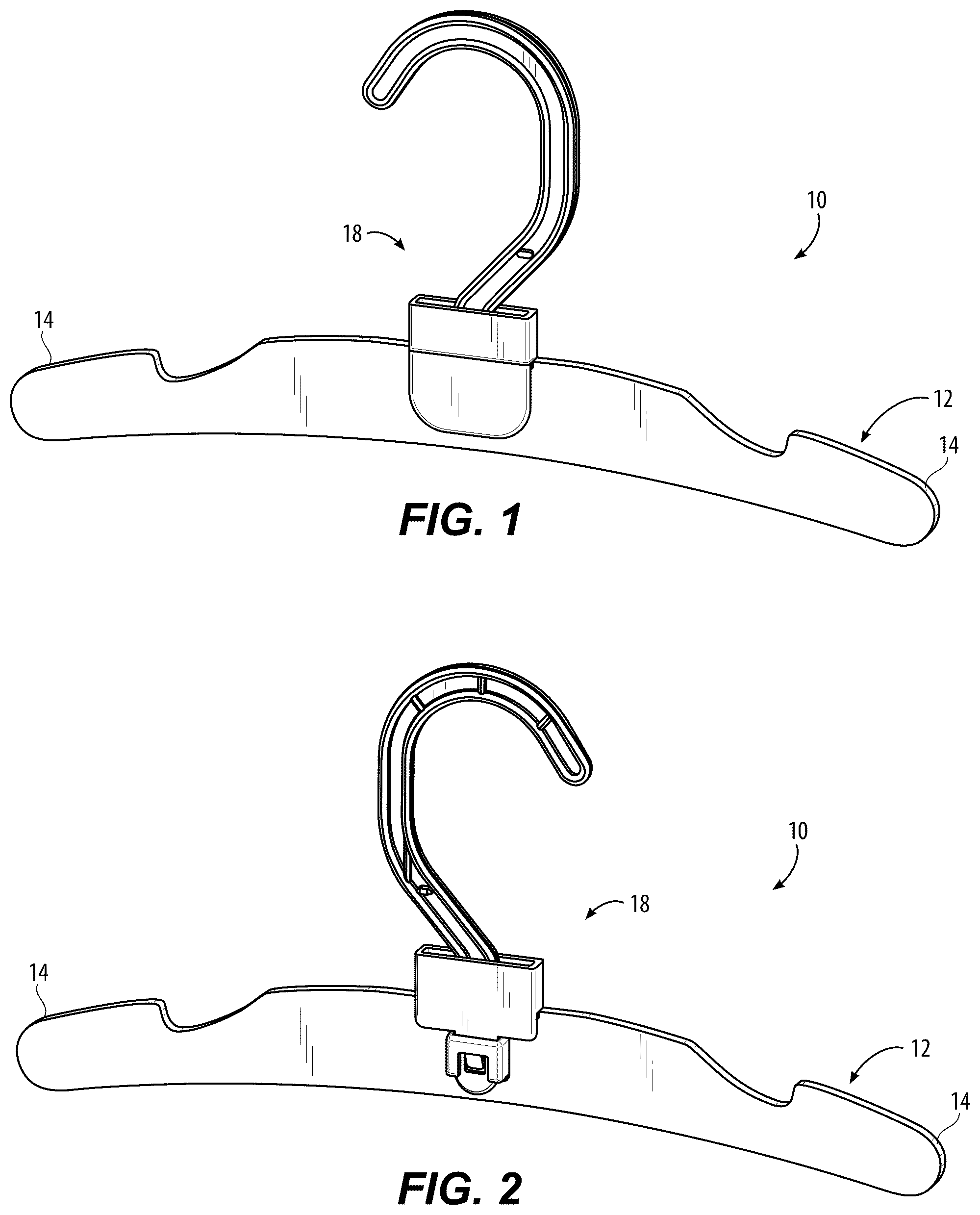 Patent US12318027 Figure 1 – Plastic hook for paper hanger