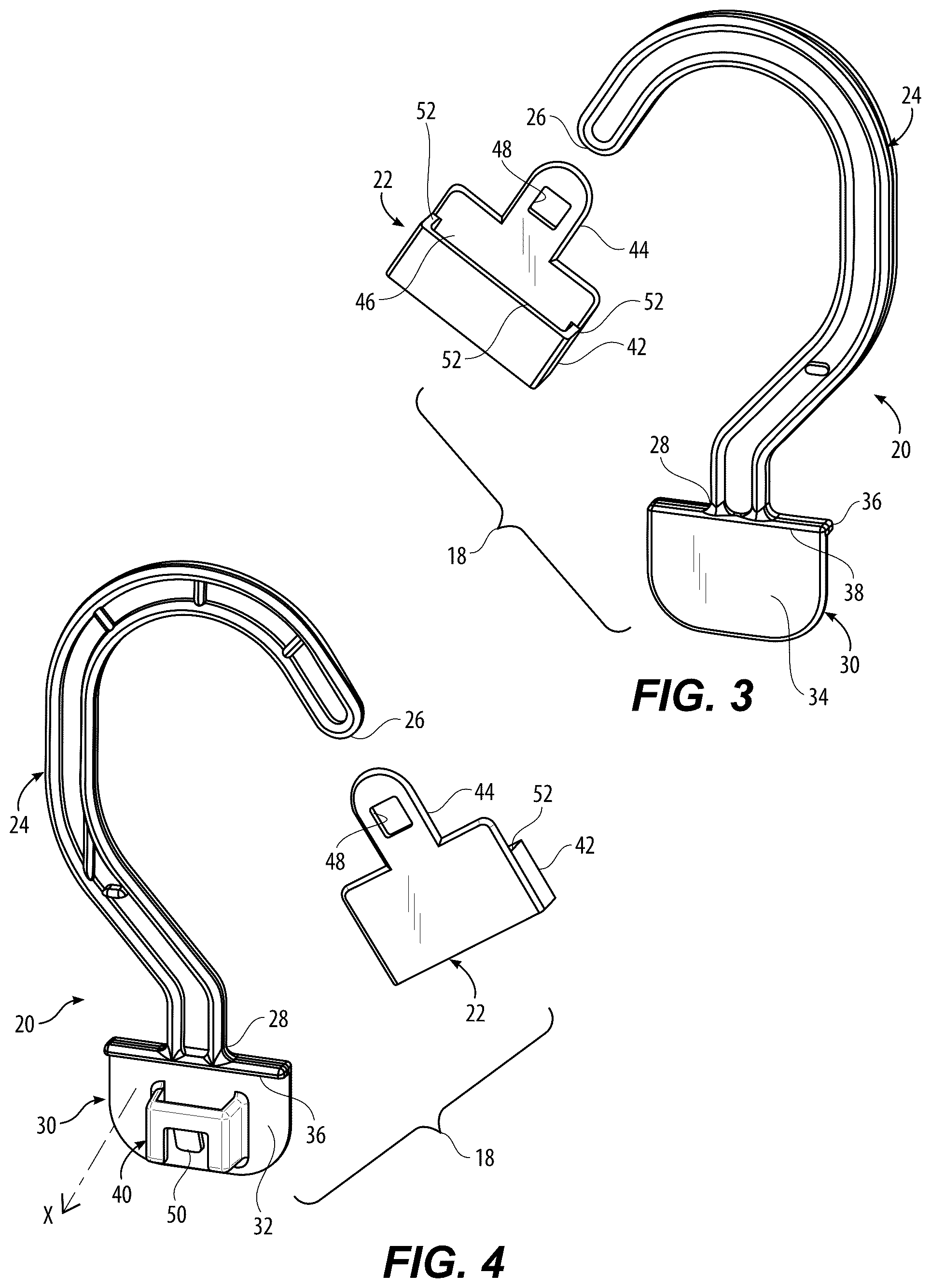 Patent US12318027 Figure 2 – Plastic hook for paper hanger