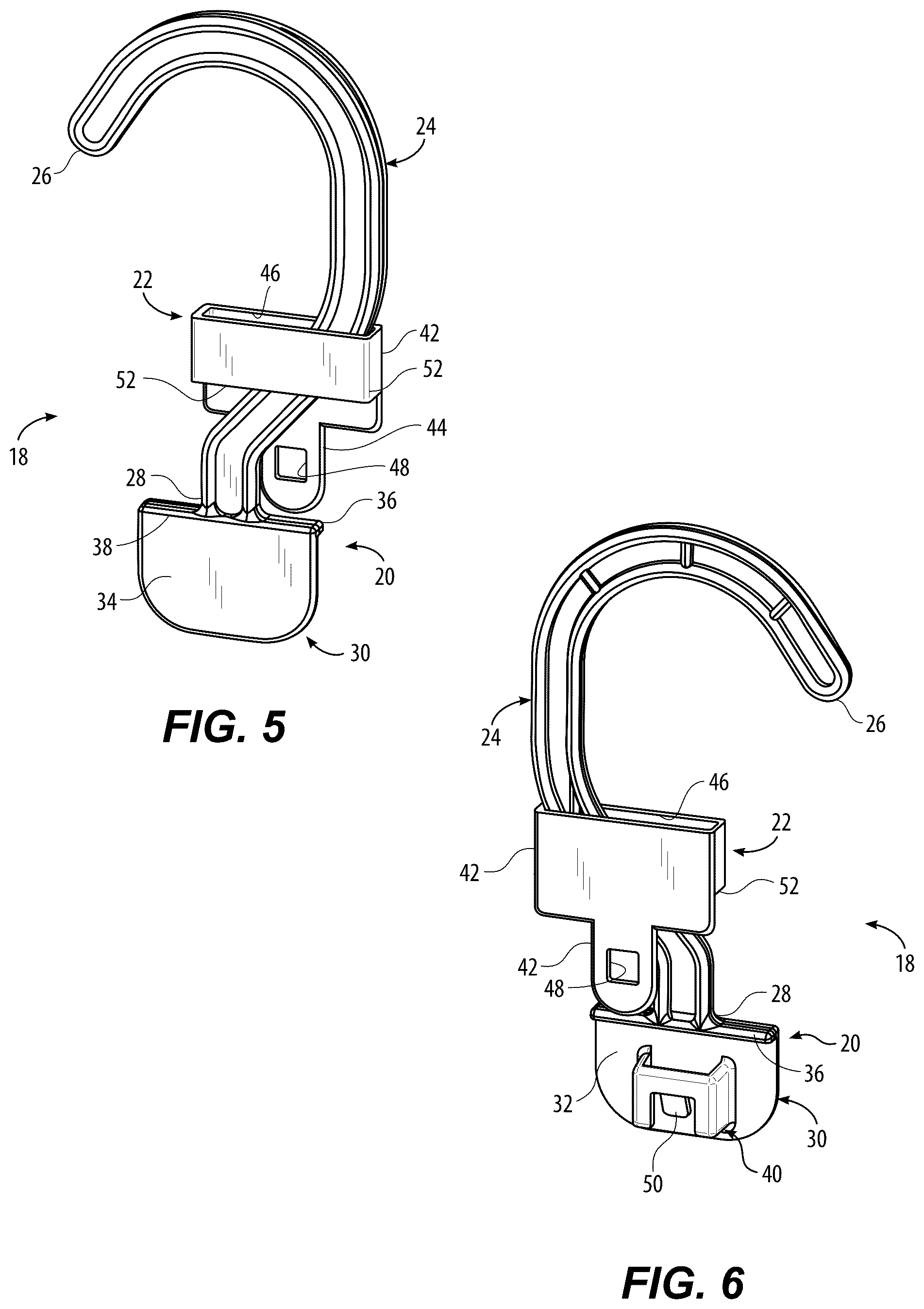 Patent US12318027 Figure 3 – Plastic hook for paper hanger
