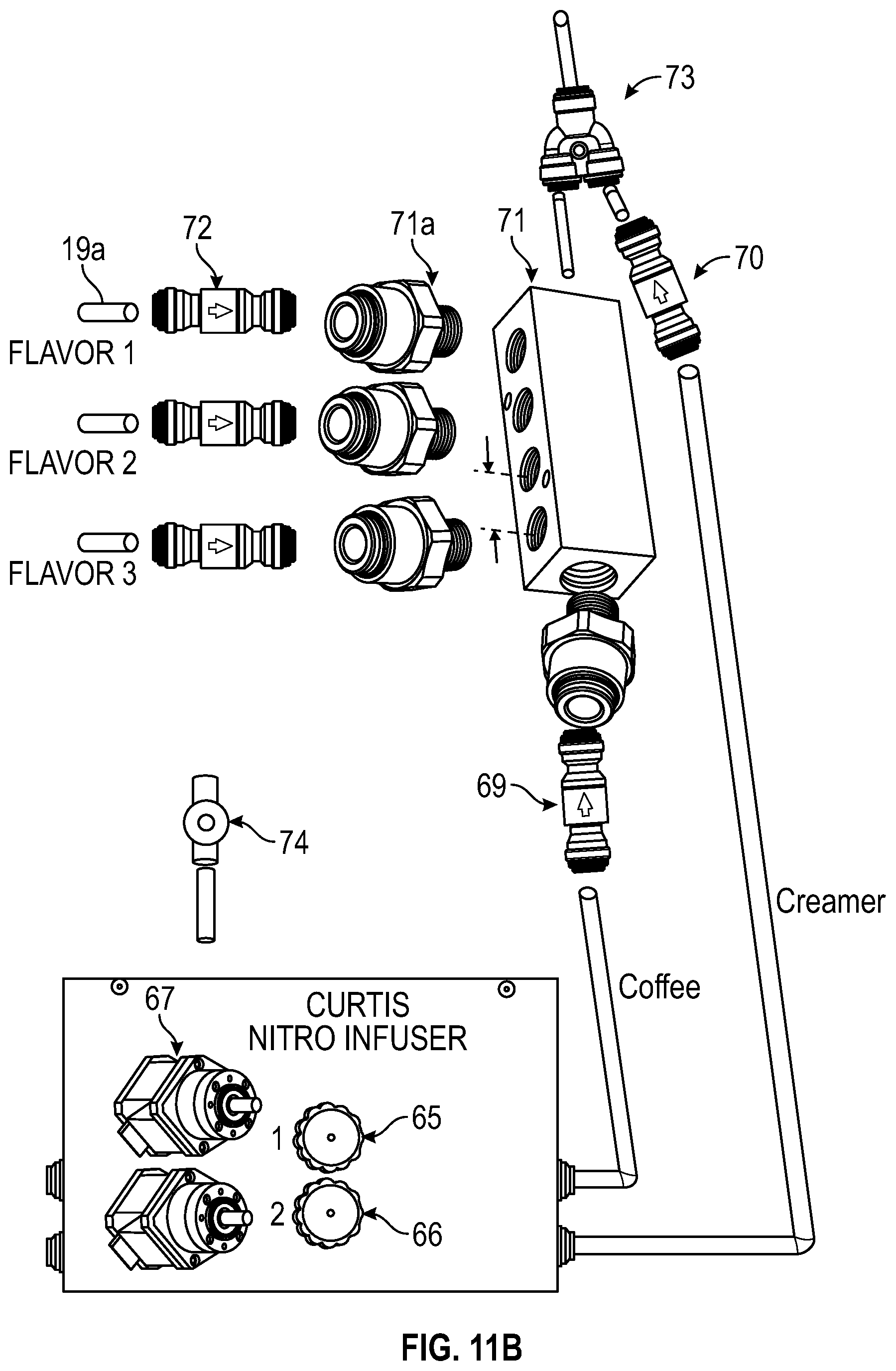Patent US12318033 Figure 15 – Nitro/cold brew automated robotic kiosk with contactless technology