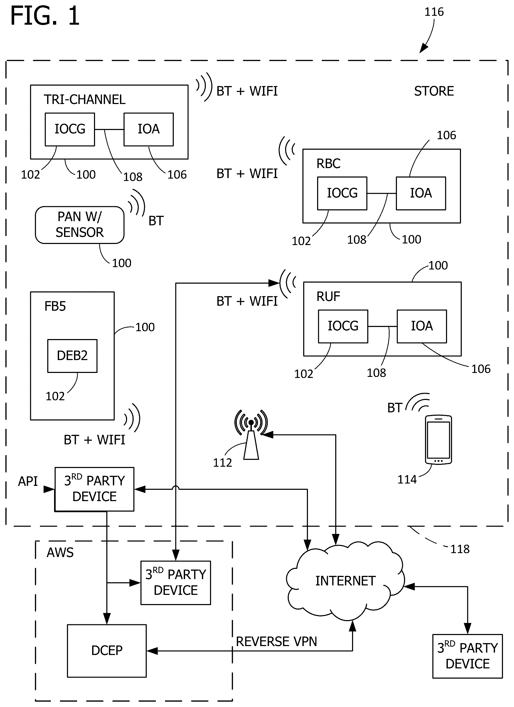 Patent US12318035 Figure 1 – Networked food preparation apparatus