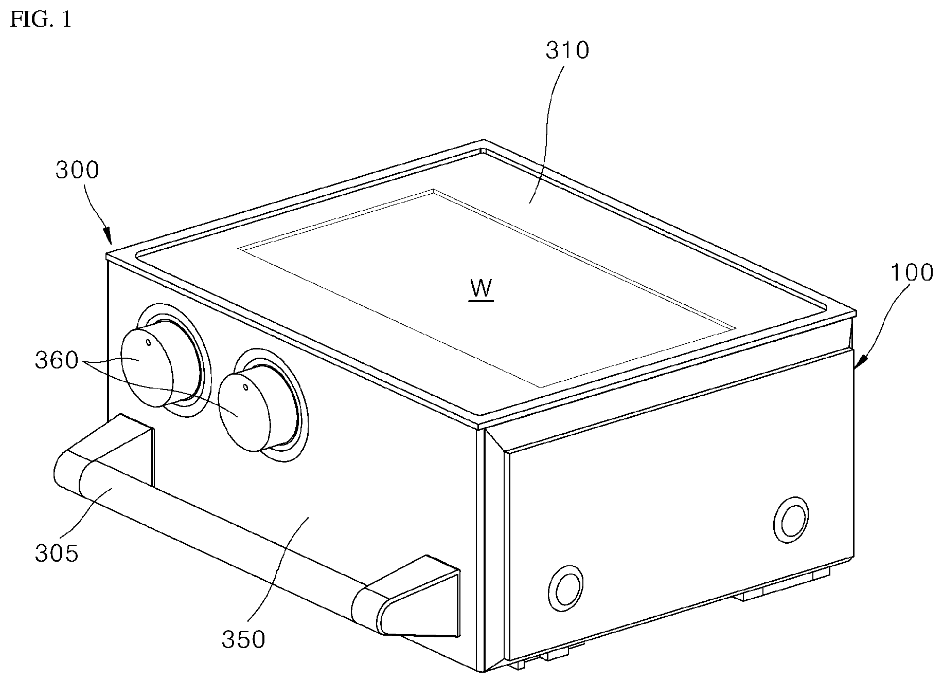 Patent US12318036 Figure 1 – Cooking appliance
