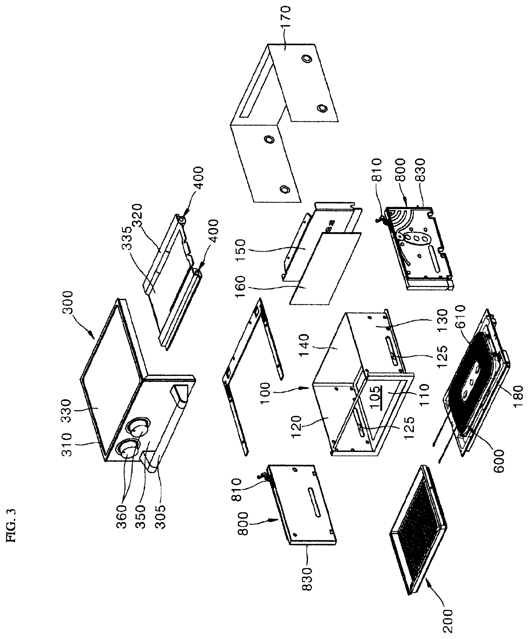Patent US12318036 Figure 3 – Cooking appliance