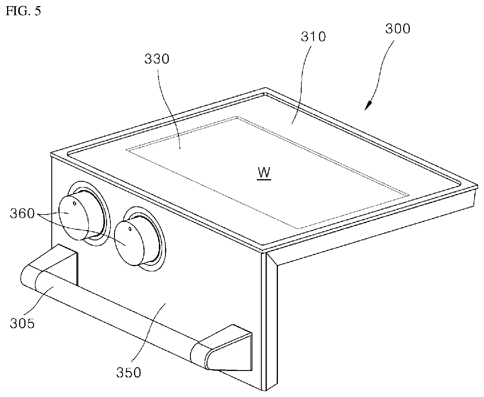 Patent US12318036 Figure 5 – Cooking appliance