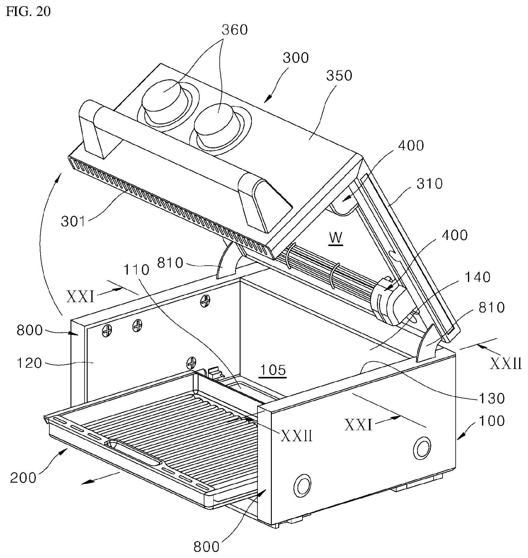 Patent US12318036 Figure 17 – Cooking appliance