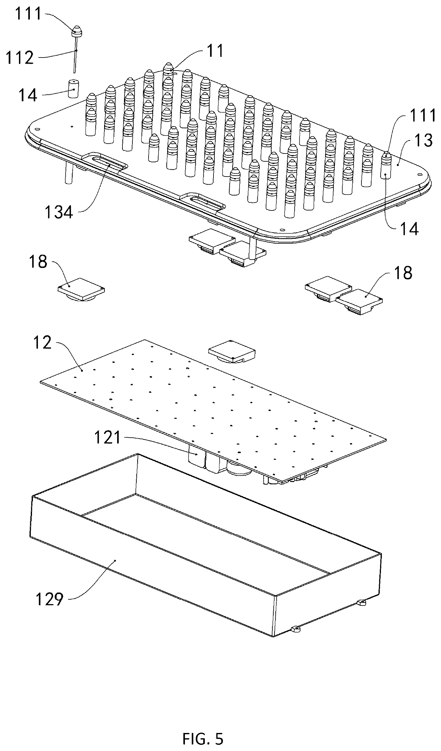 Patent US12318037 Figure 5 – Electric arc grill with oil receiving plate