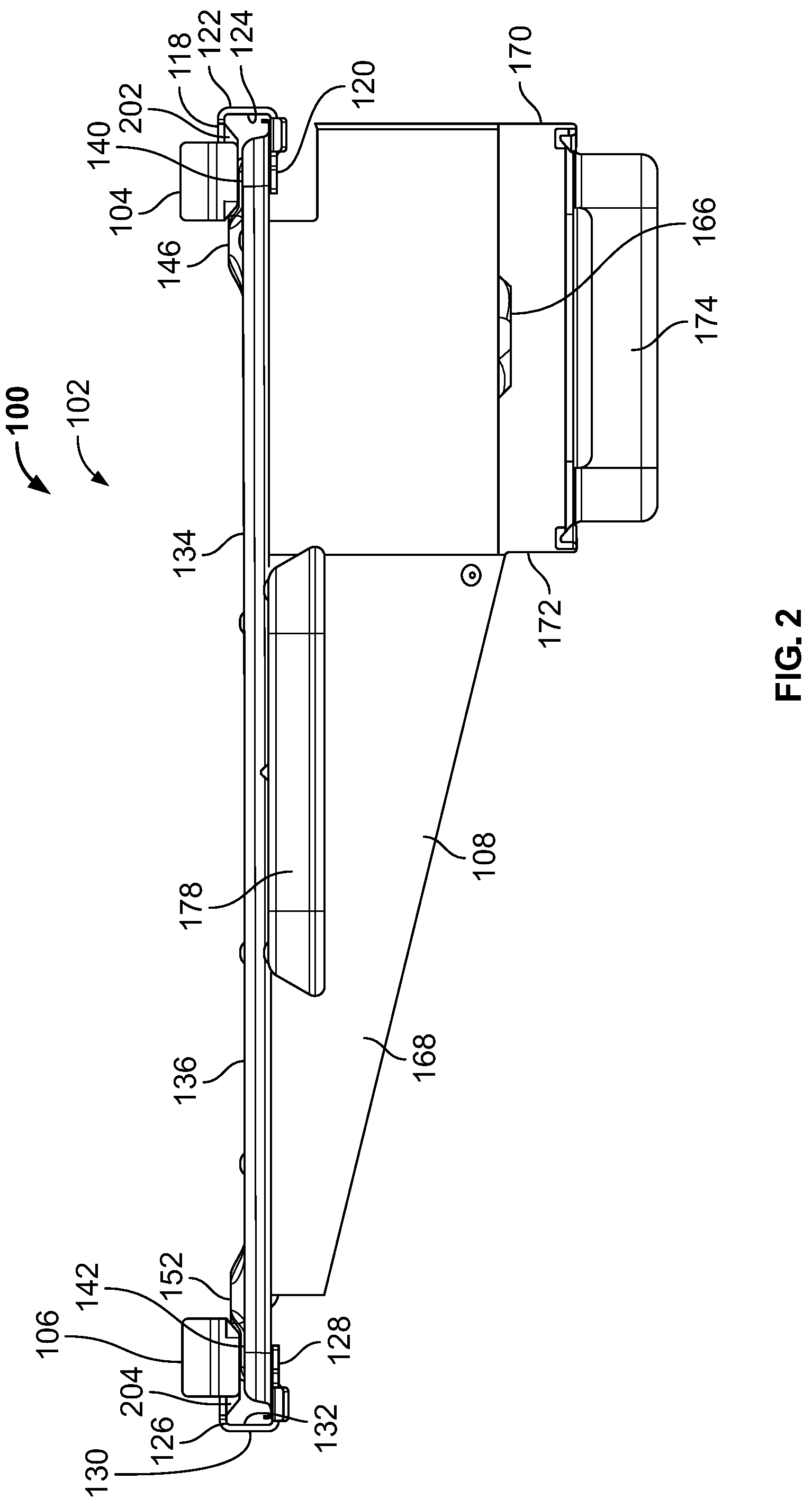 Patent US12318038 Figure 2 – Slidable waste management systems for cookboxes of grills
