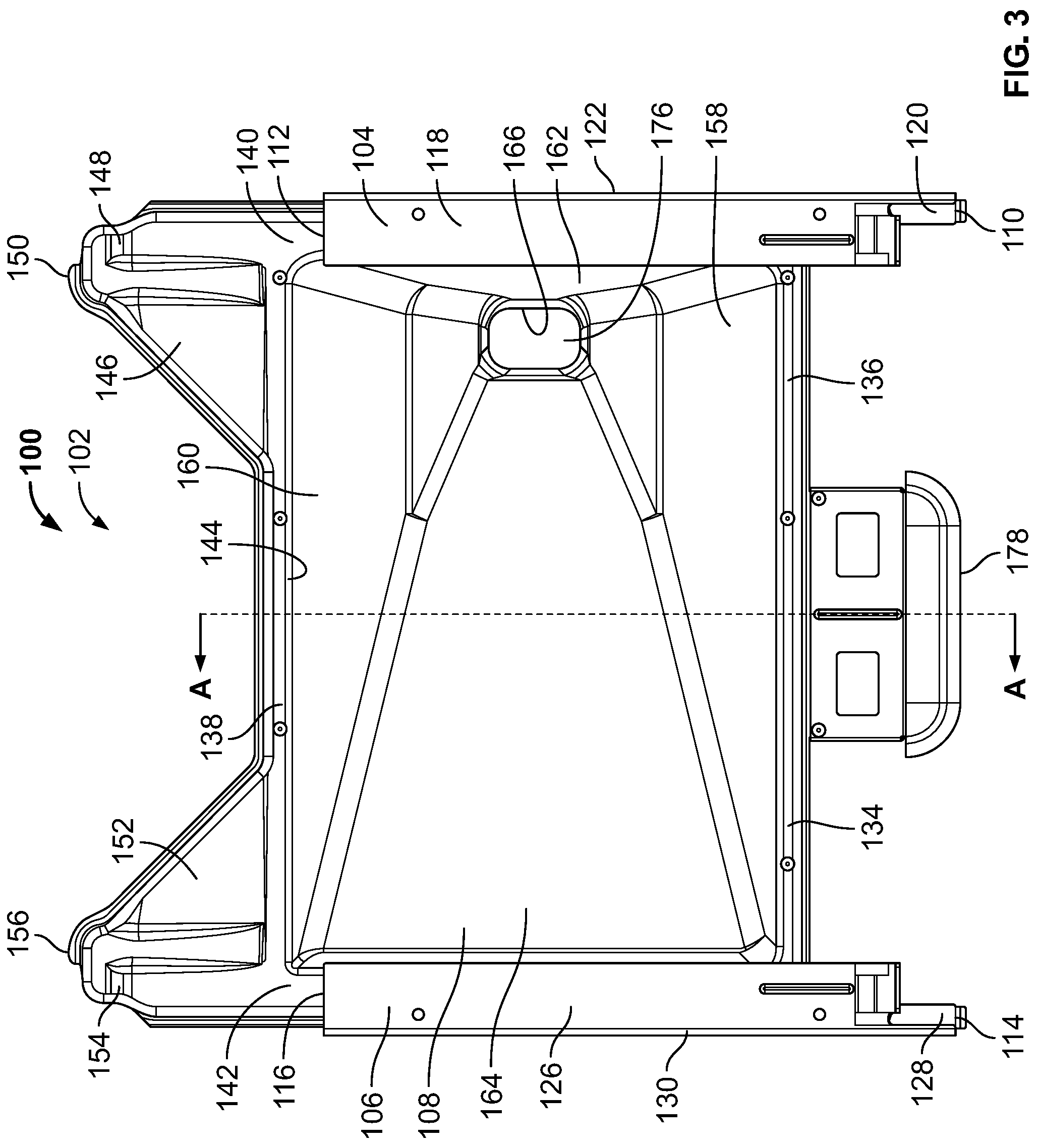 Patent US12318038 Figure 3 – Slidable waste management systems for cookboxes of grills