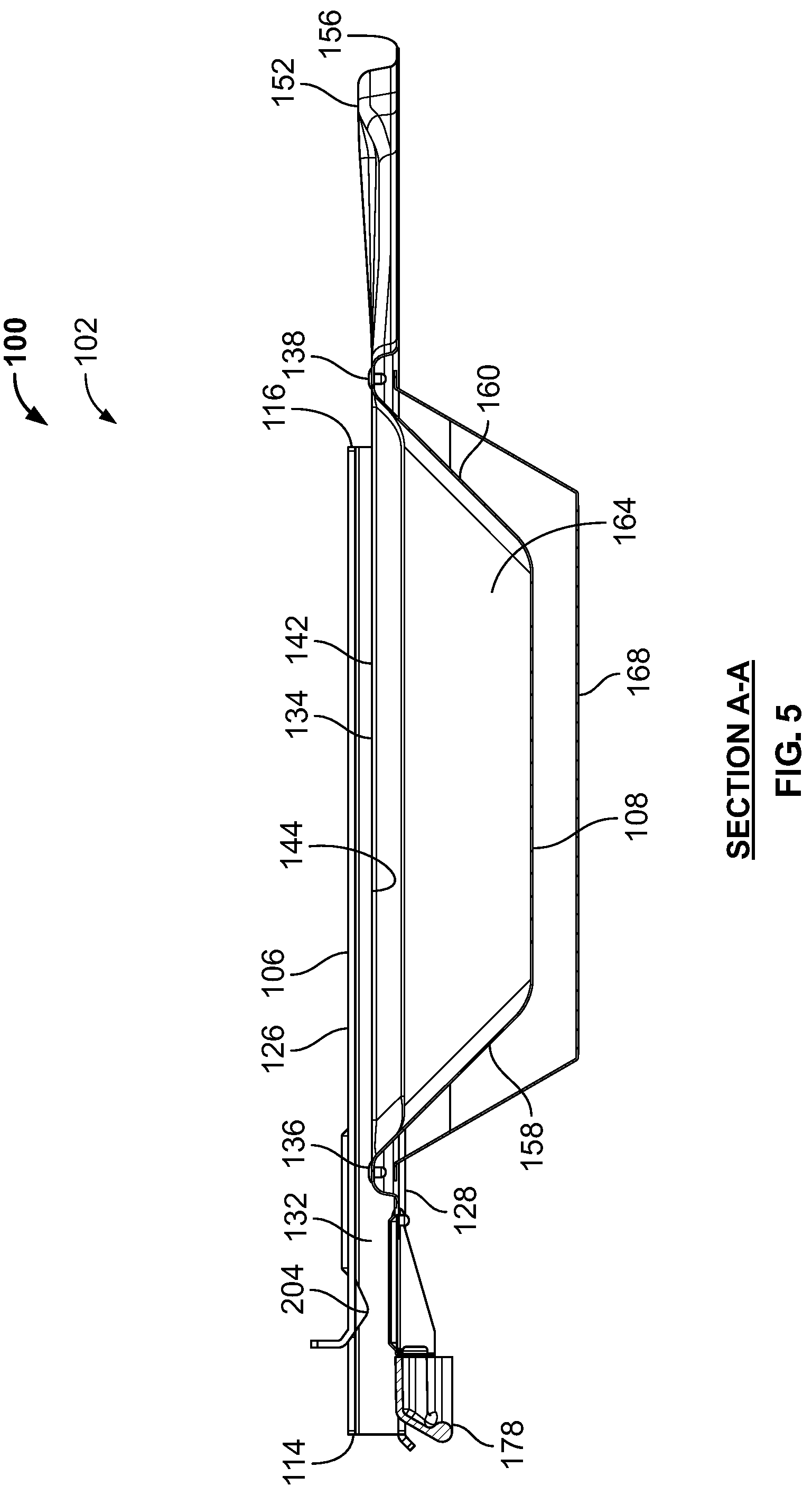 Patent US12318038 Figure 5 – Slidable waste management systems for cookboxes of grills