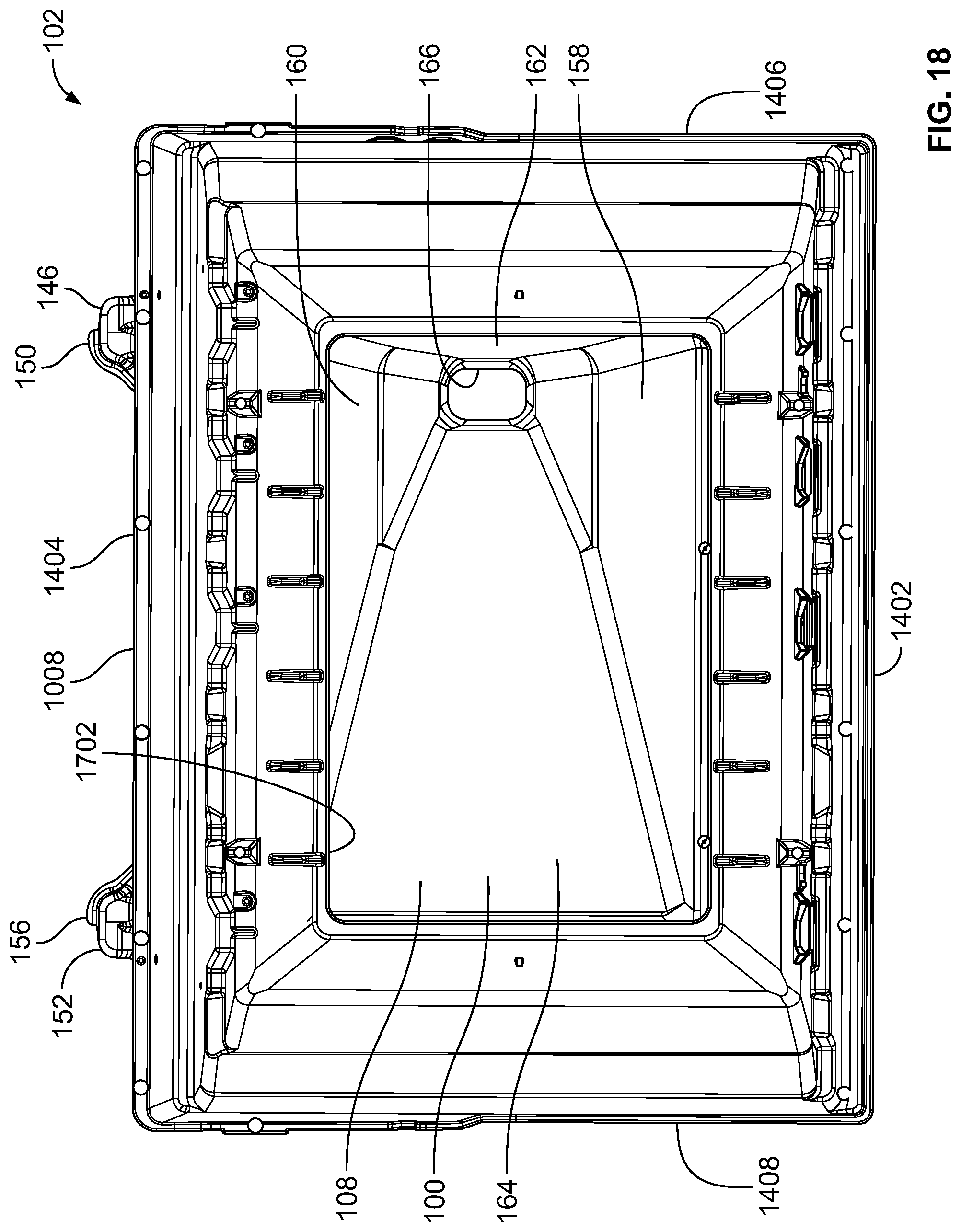 Patent US12318038 Figure 18 – Slidable waste management systems for cookboxes of grills