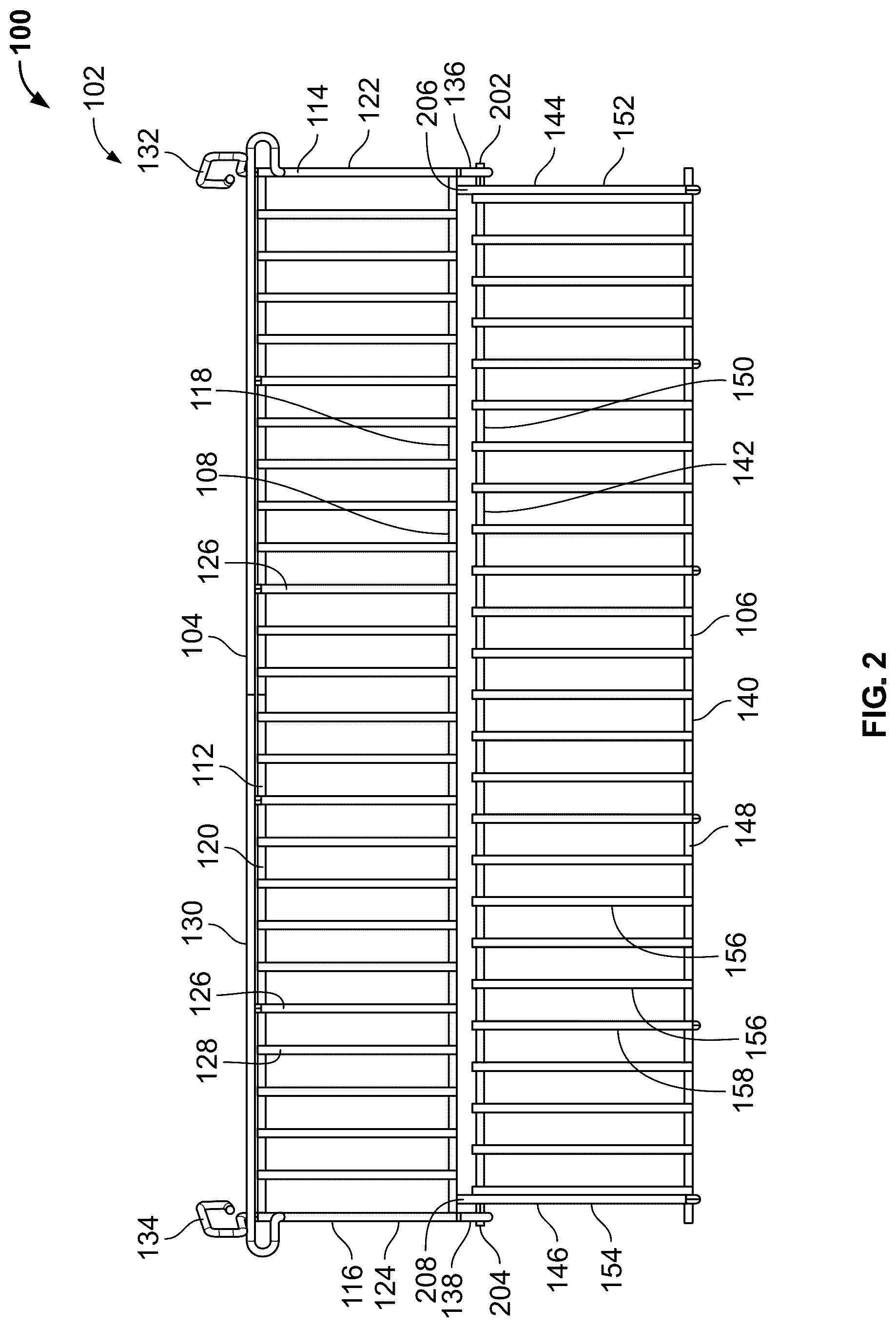 Patent US12318039 Figure 2 – Adjustable warming racks for cookboxes of grills