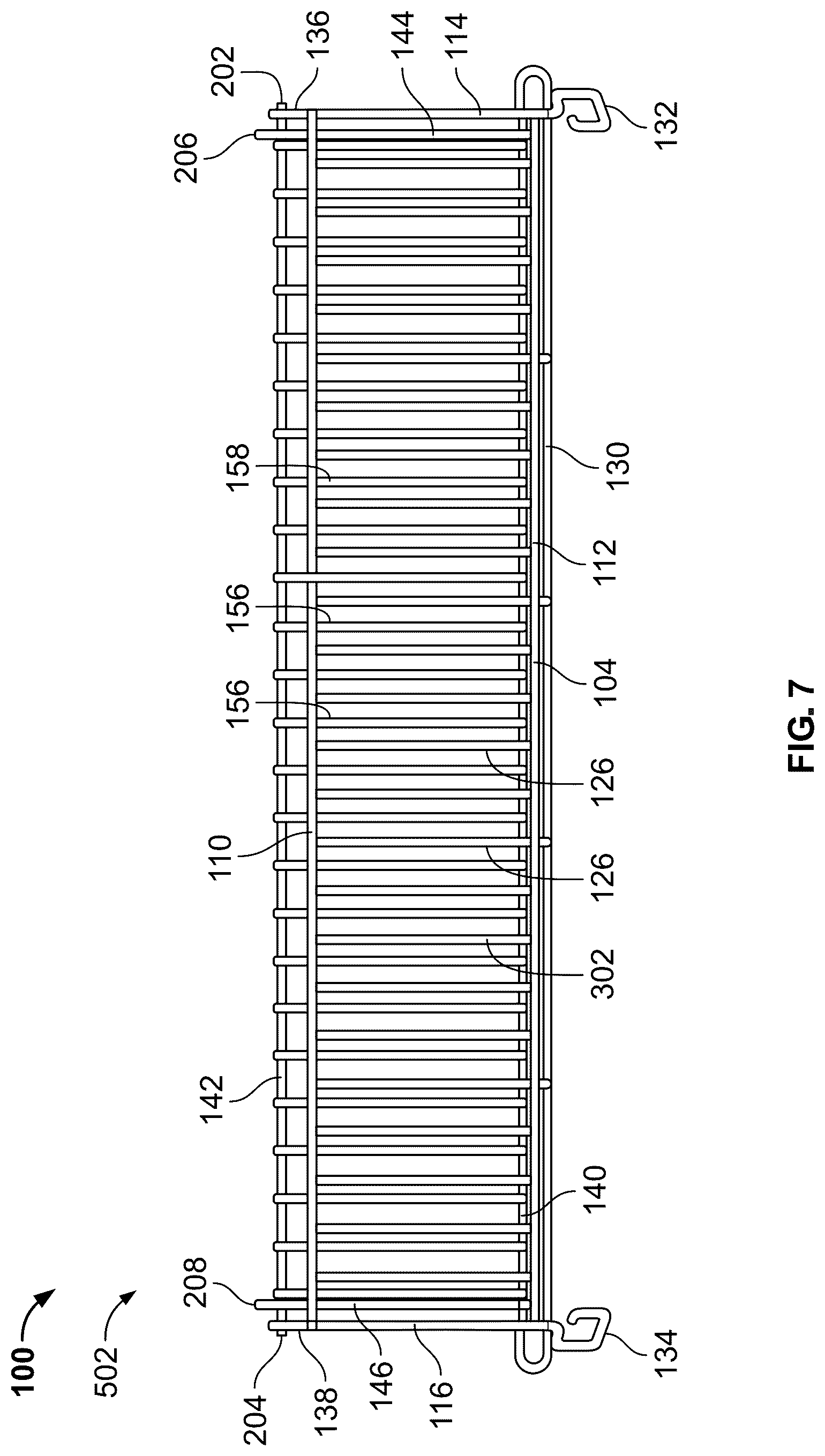 Patent US12318039 Figure 7 – Adjustable warming racks for cookboxes of grills