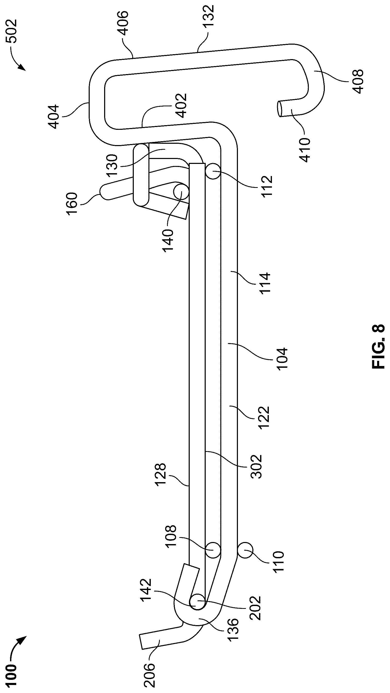 Patent US12318039 Figure 8 – Adjustable warming racks for cookboxes of grills