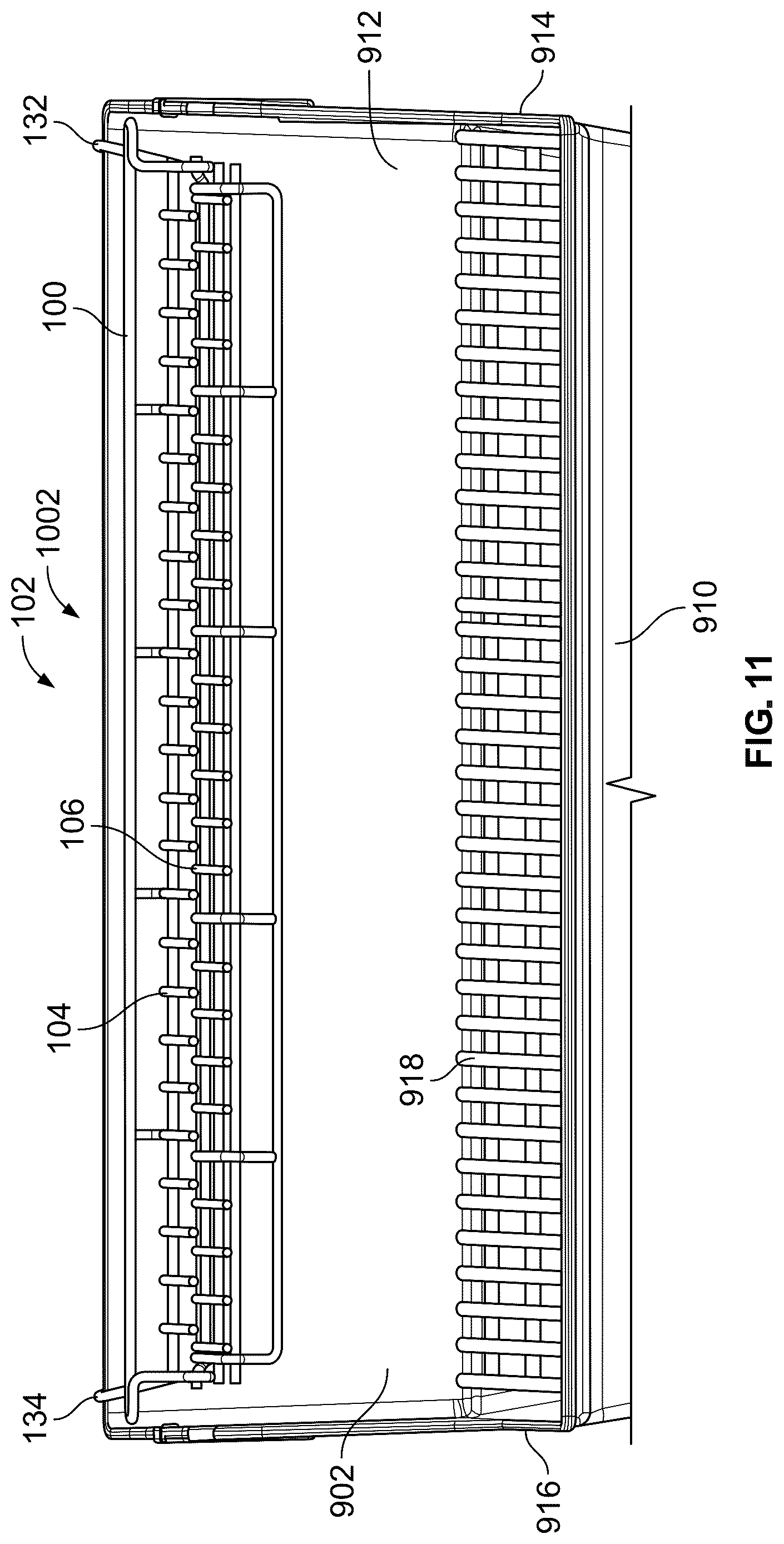 Patent US12318039 Figure 11 – Adjustable warming racks for cookboxes of grills
