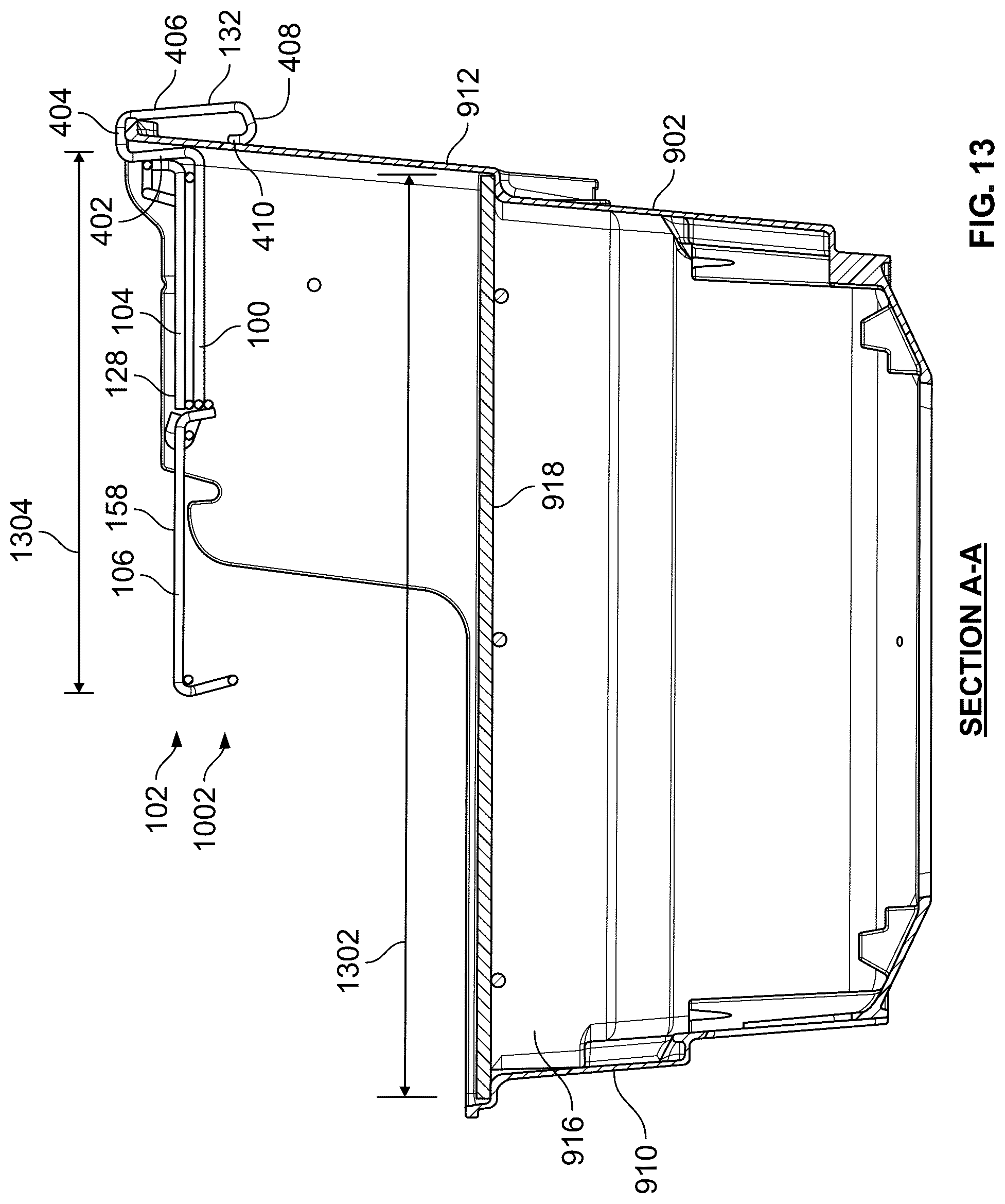 Patent US12318039 Figure 13 – Adjustable warming racks for cookboxes of grills