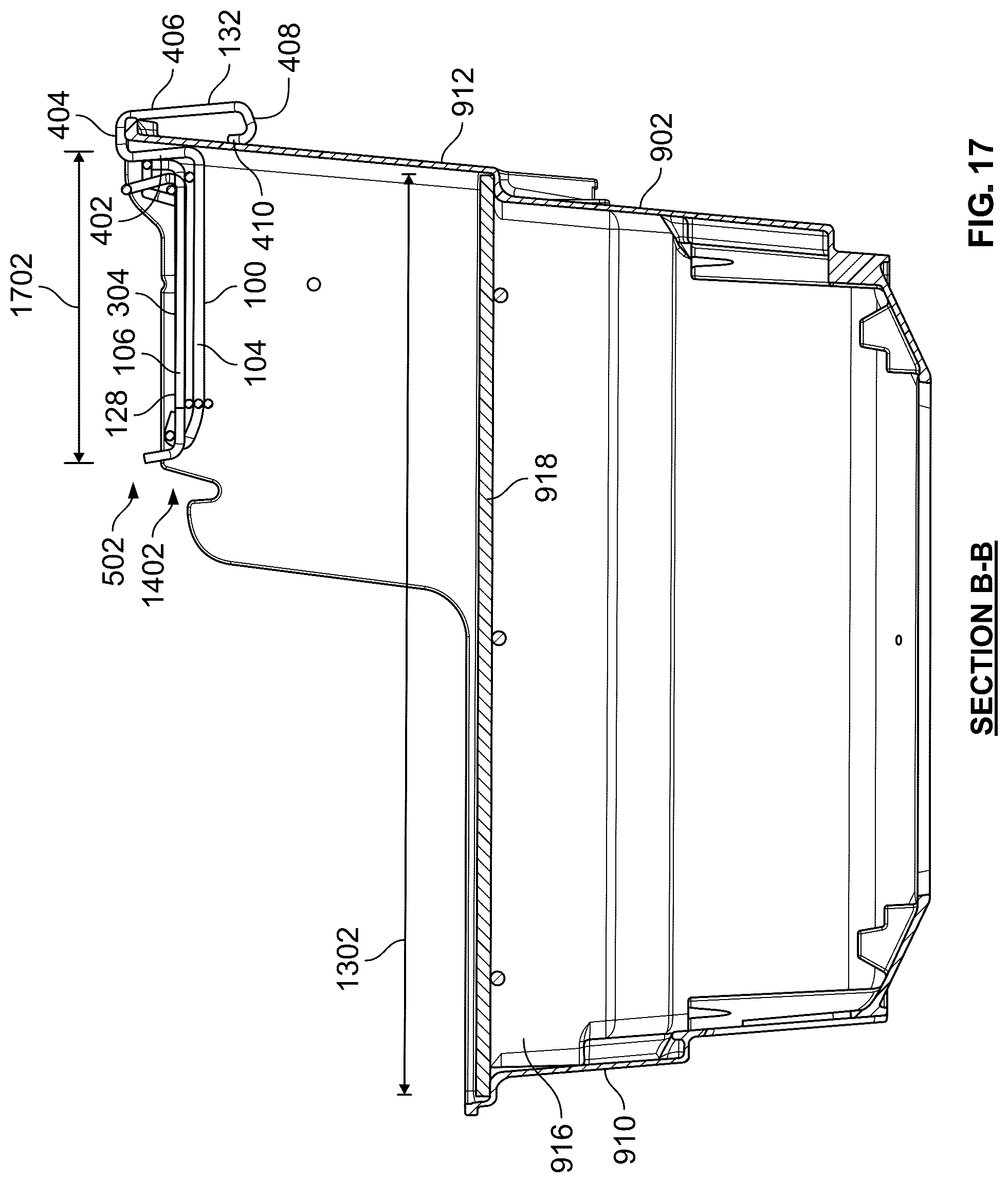 Patent US12318039 Figure 17 – Adjustable warming racks for cookboxes of grills