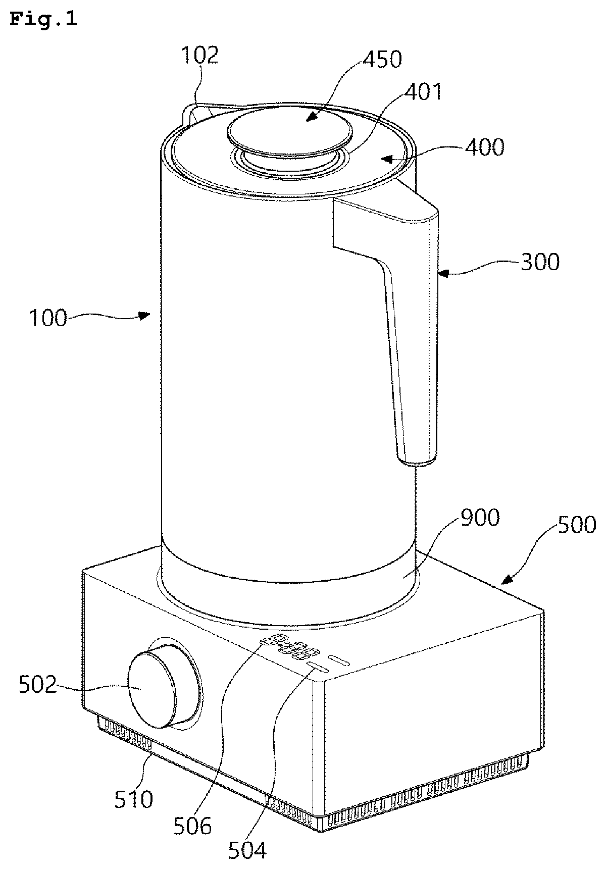 Patent US12318041 Figure 1 – Blender