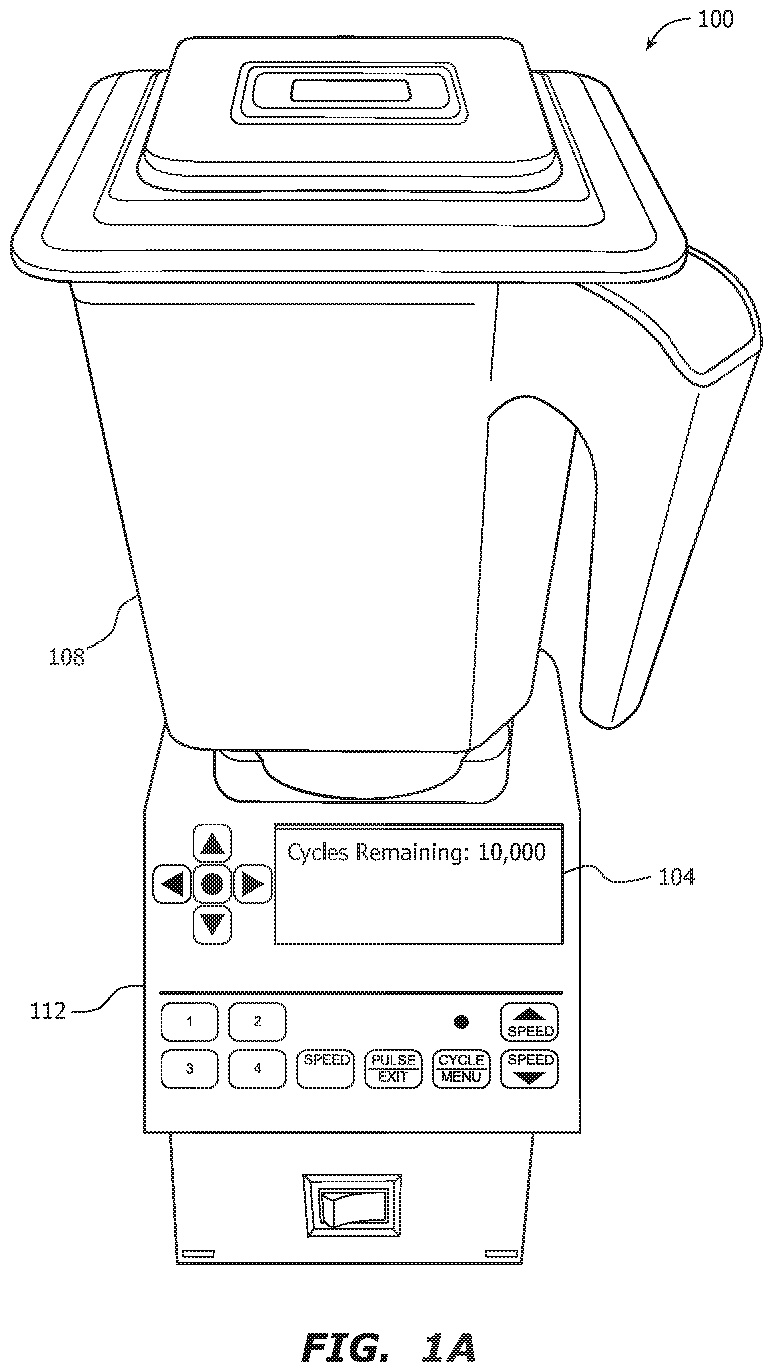 Patent US12318042 — Blender control system — Figure 1