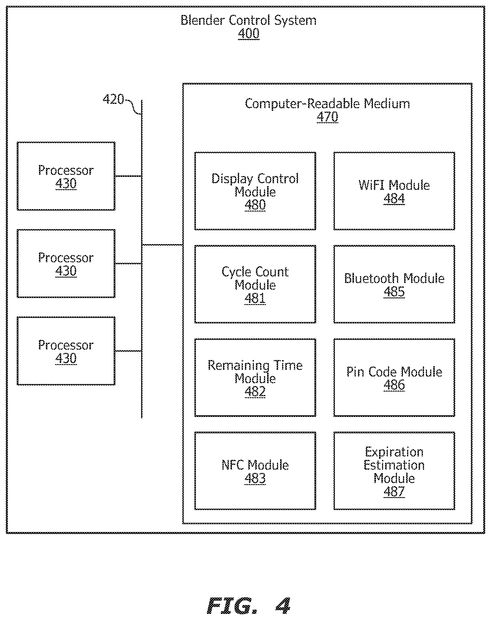 Patent US12318042 Figure 13 – Blender control system