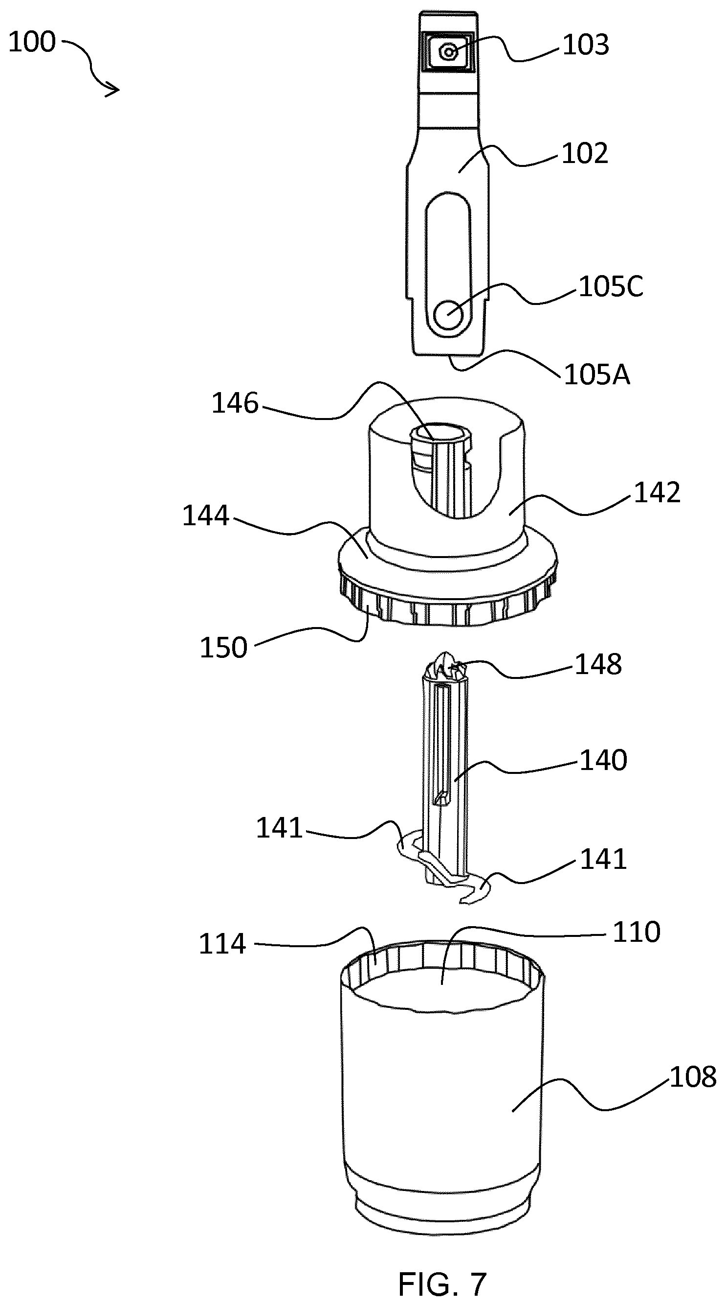 Patent US12318043 Figure 4 – Kitchen apparatus and method for spiralizing a foodstuff