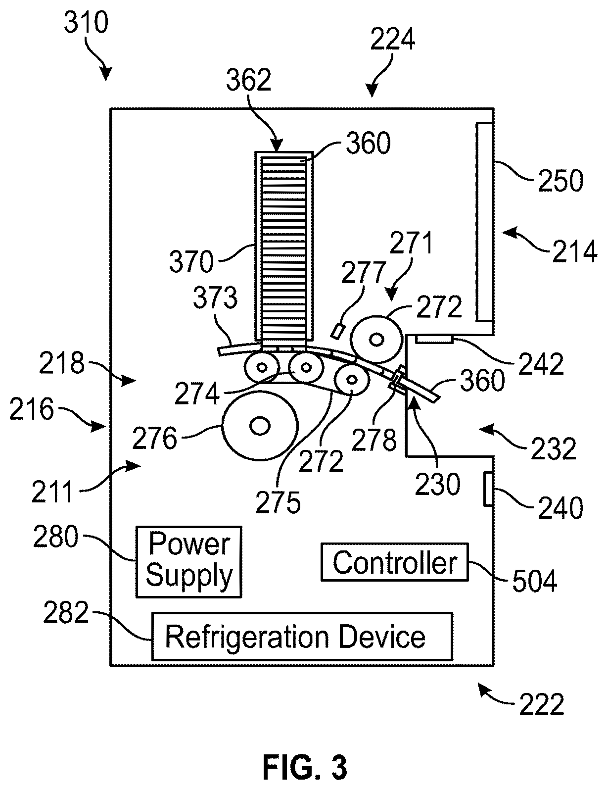 Patent US12318045 Figure 4 – Touchless food dispenser