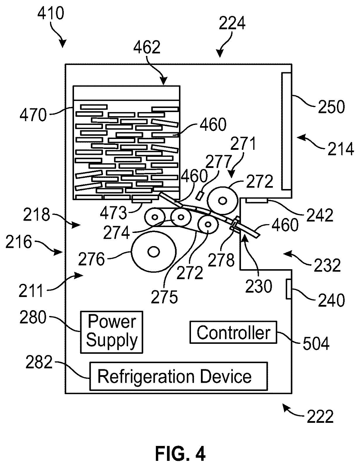 Patent US12318045 Figure 5 – Touchless food dispenser