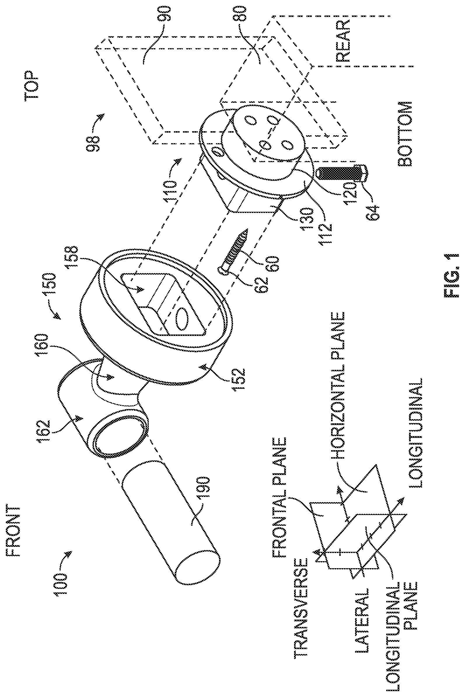 Patent US12318047 Figure 1 – Bracket system and method